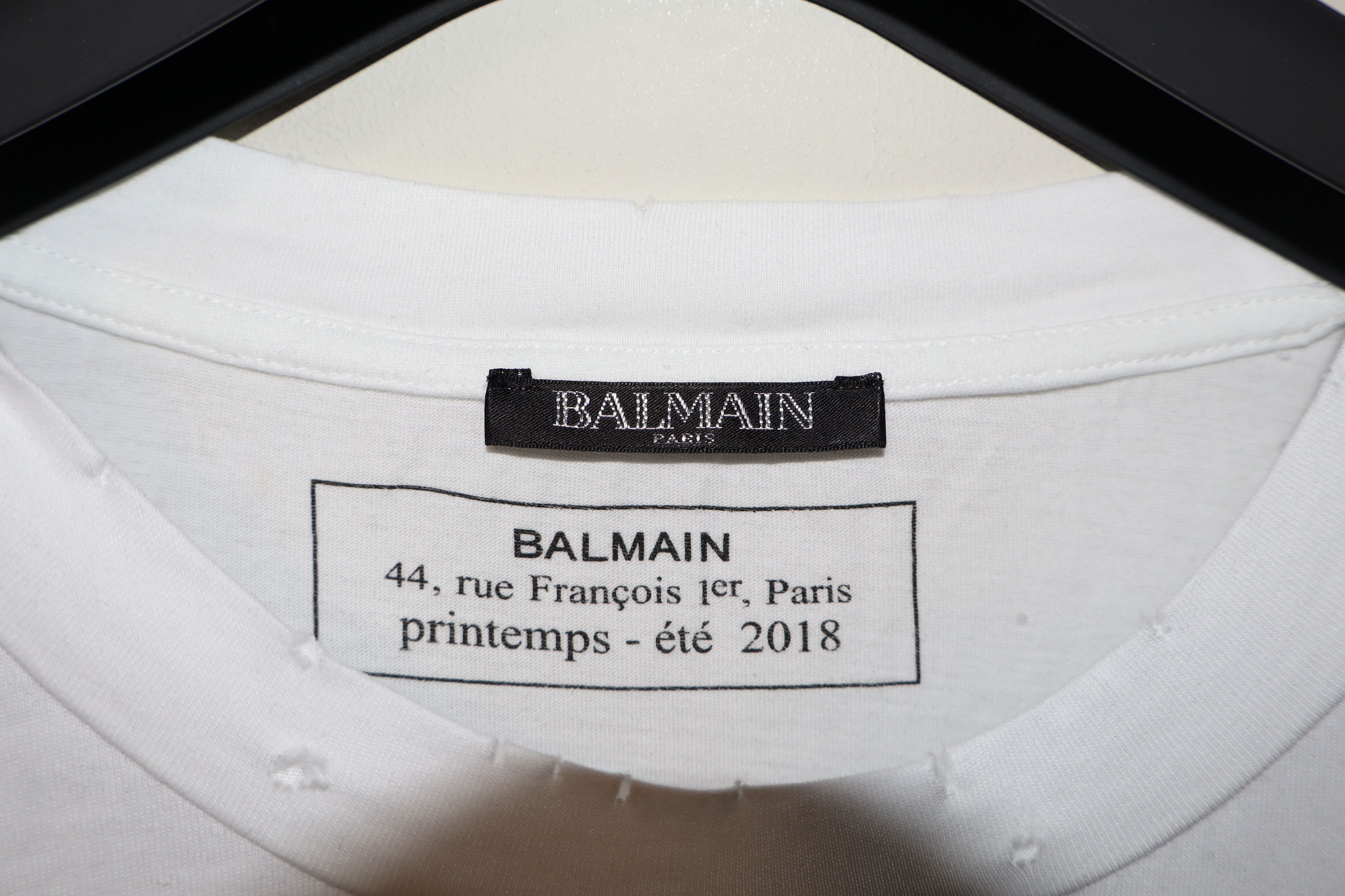 Balmain Destroy flock print -tshirt Size US M / EU 48-50 / 2 - 3 Thumbnail