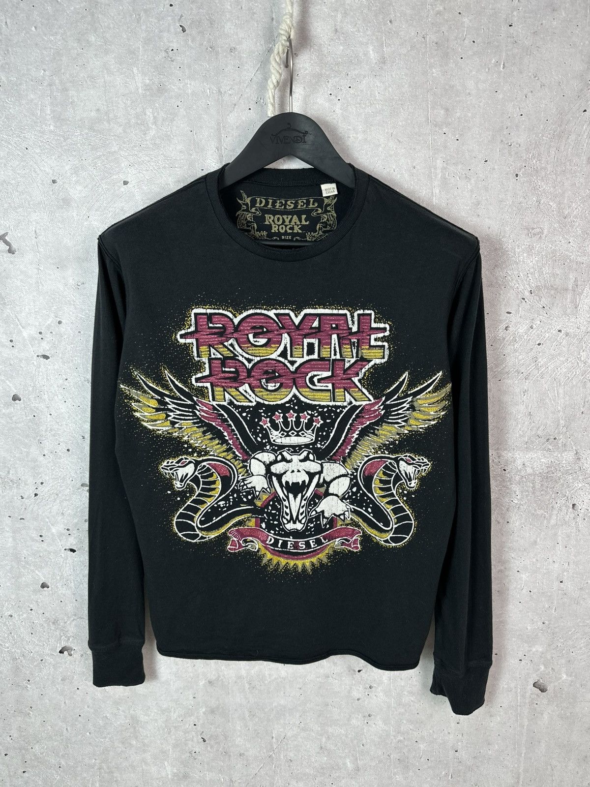 Diesel Vintage Diesel Royal Rock Printed Black Men’s Long Sleeve Size US M / EU 48-50 / 2 - 1 Thumbnail