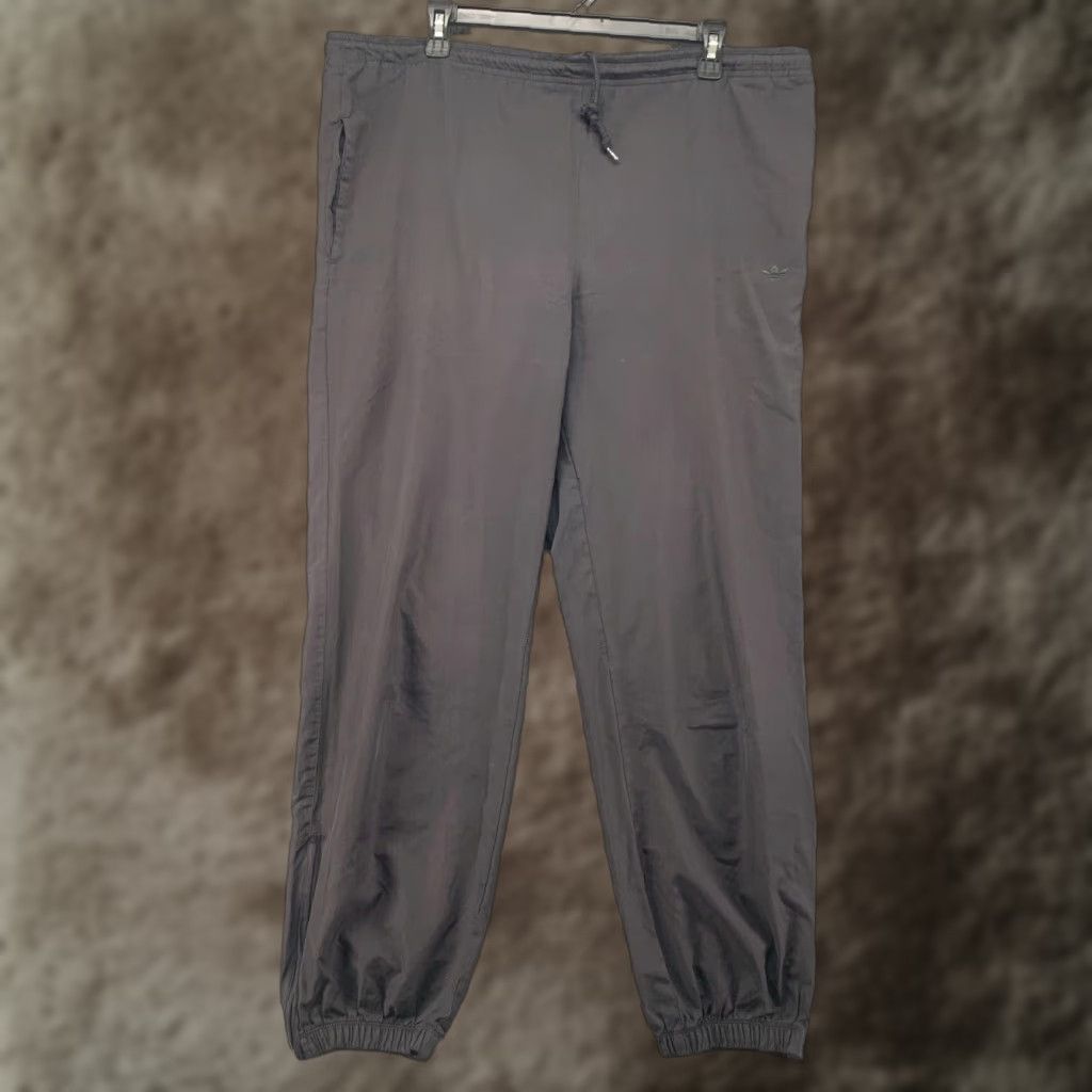 Adidas Adidas Pants Mens Medium M Gray Track Jogger Active Athletic Zip Hem Pull On Size US 39 - 1 Thumbnail