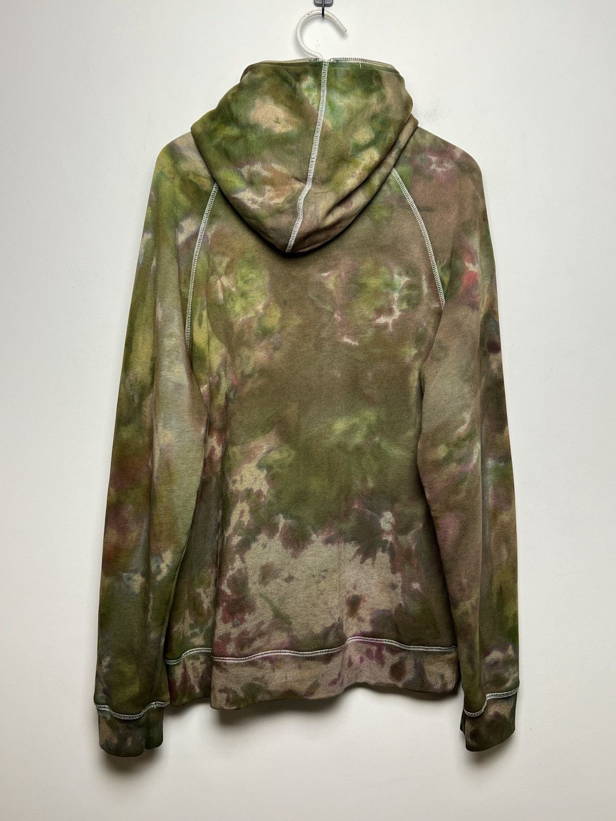 acne y2k full zip gimp camo tie dye solid hoodie