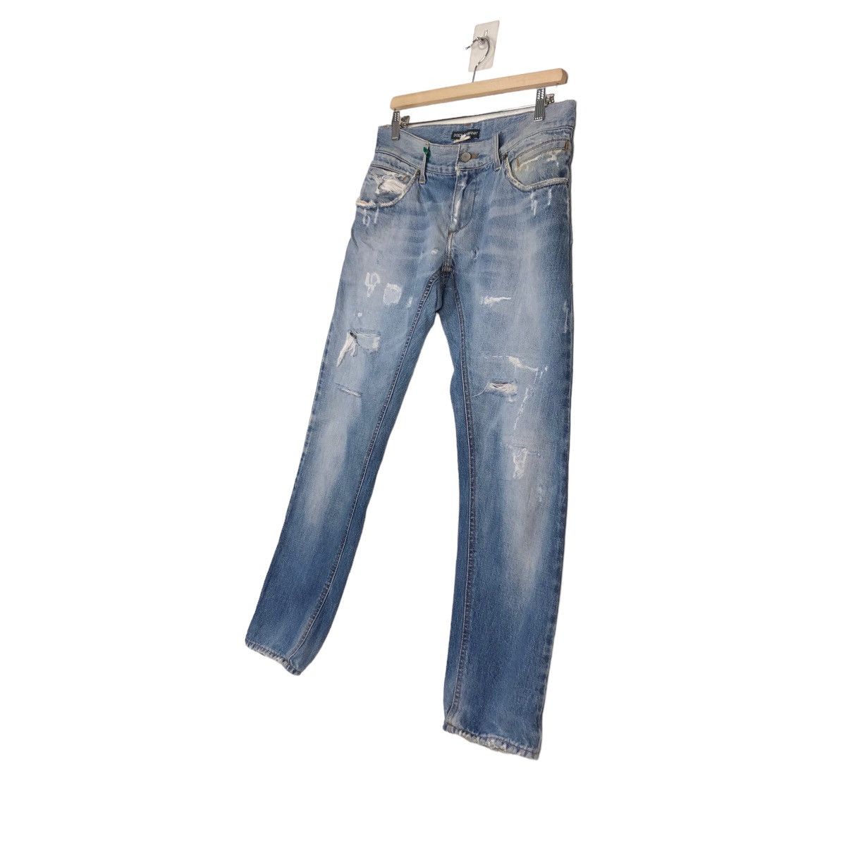 Dolce & Gabbana 🔥Loose Cut Distressed Punk Design Constructed Jeans D&G Size US 34 / EU 50 - 2 Thumbnail