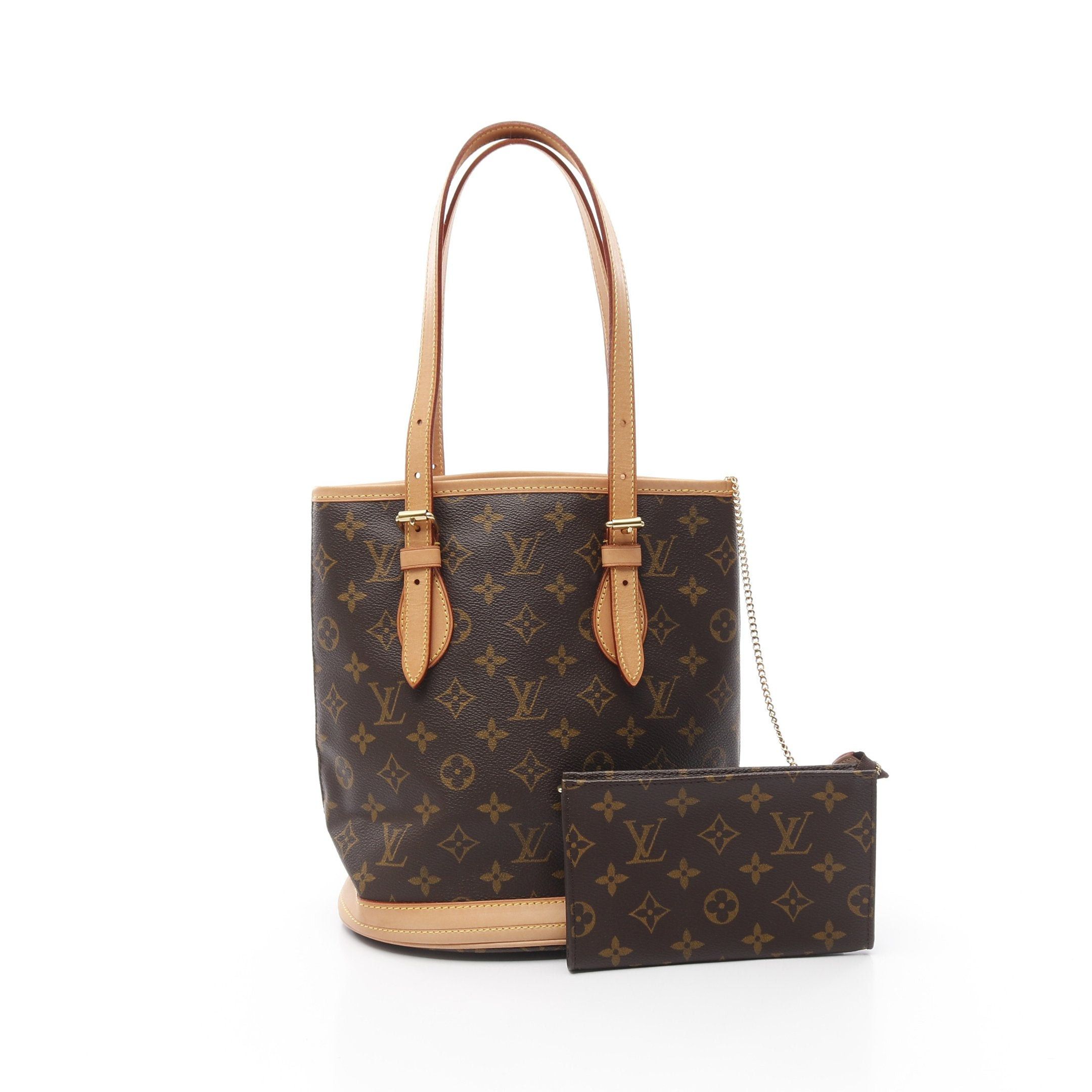 Louis Vuitton Louis Vuitton Bucket Pm Monogram Handbag Leather Brown Size ONE SIZE - 1 Thumbnail