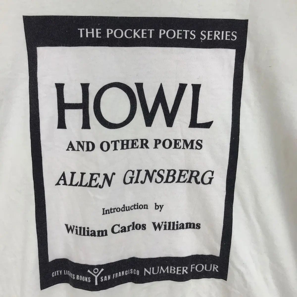 Vintage Vtg HOWL ALLEN GINSBERG Starving Hysterical Naked Tee Shirt Size US L / EU 52-54 / 3 - 6 Thumbnail