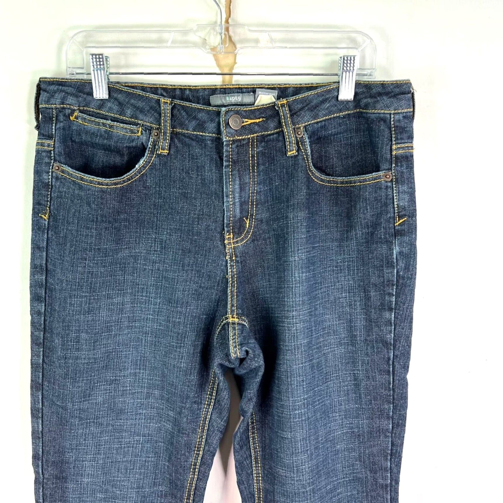 Apt. 9 Apt. 9 Jeans Womens 34 Inseam 31 Flap Pocket Straight Leg 12 Blue Denim City USA Modern Regular Size 34" / US 12 / IT 48 - 2 Thumbnail
