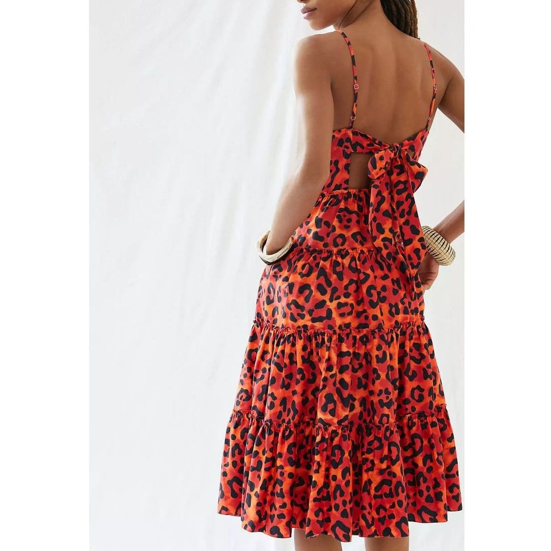 Anthropologie New Anthropologie by Geisha Leopard Tiered Midi Dress $198 Size M / US 6-8 / IT 42-44 - 3 Thumbnail