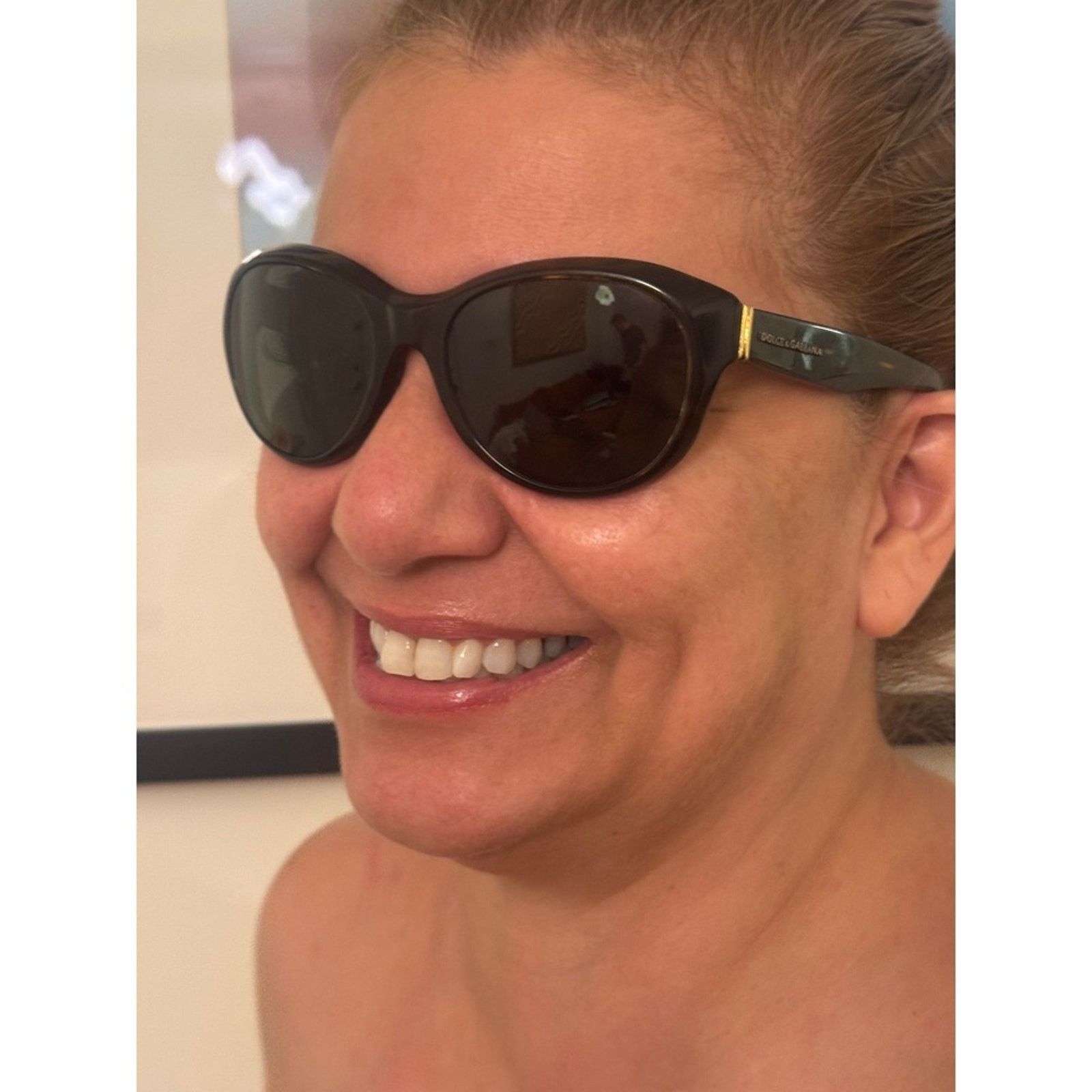 Dolce & Gabbana D&G 6052 Wraparound Sunglasses Brown Tortoise Y2K Italy 135 Size ONE SIZE - 1 Thumbnail