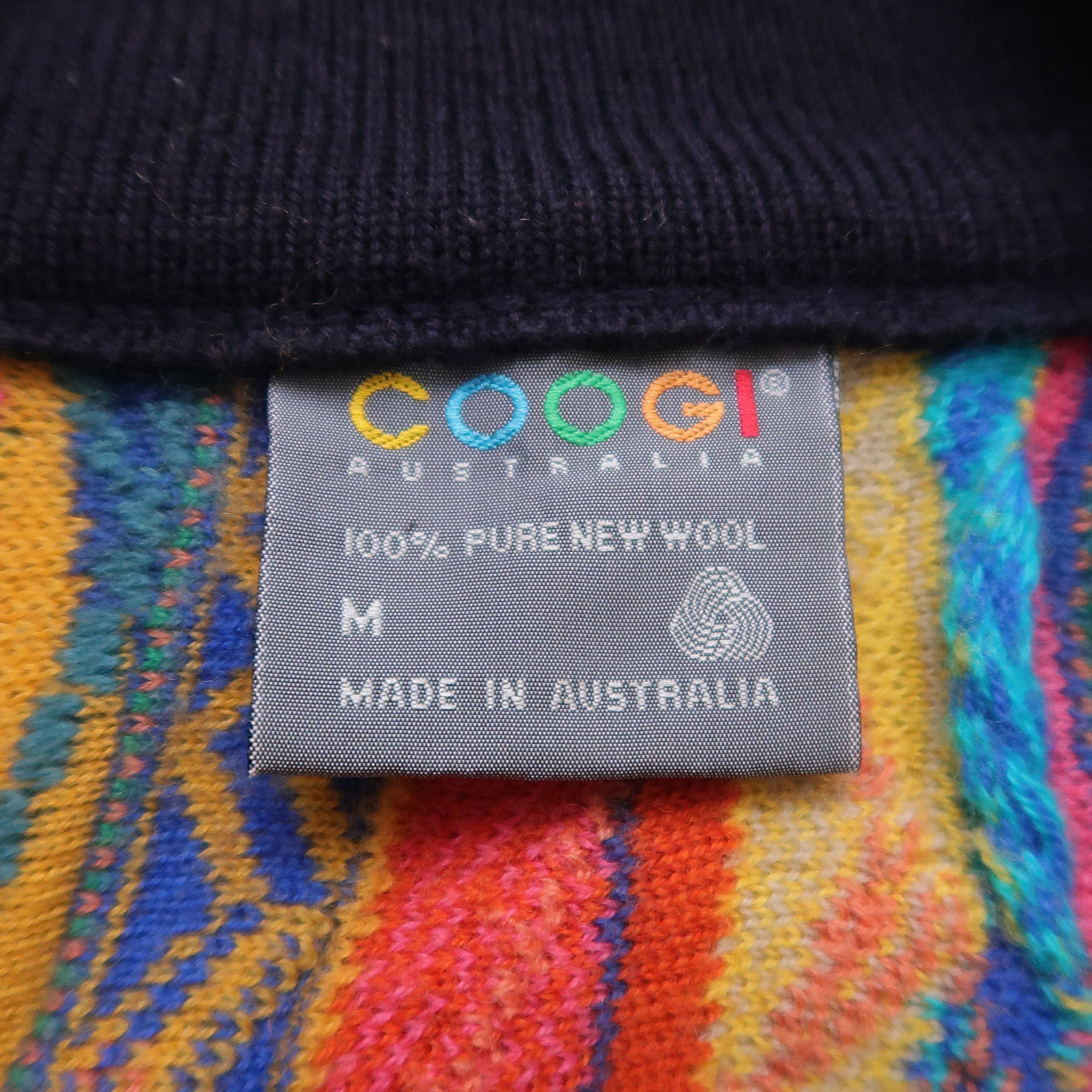 Coogi 1990s Coogi Psychedelic Art Cardigan Knit Fuzzy Size US M / EU 48-50 / 2 - 4 Thumbnail
