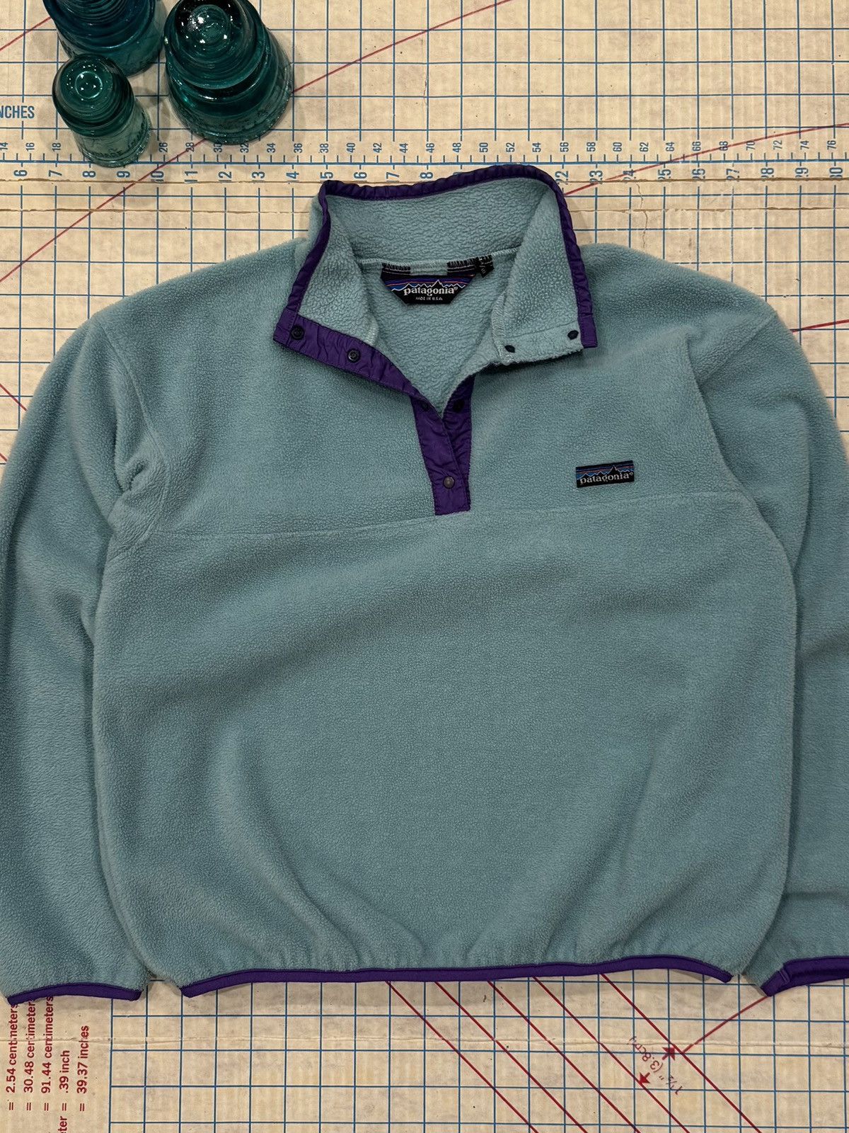 Patagonia Vintage Patagonia Snap T Fleece Kids Size 9/10 Blue Purple Size US XS / EU 42 / 0 - 2 Thumbnail