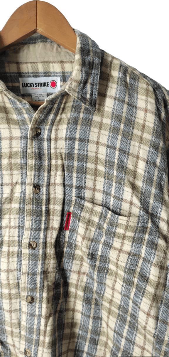 Sports Specialties VINTAGE LUCKY STRIKE FLANNEL WOOL COTTON Size US L / EU 52-54 / 3 - 5 Thumbnail