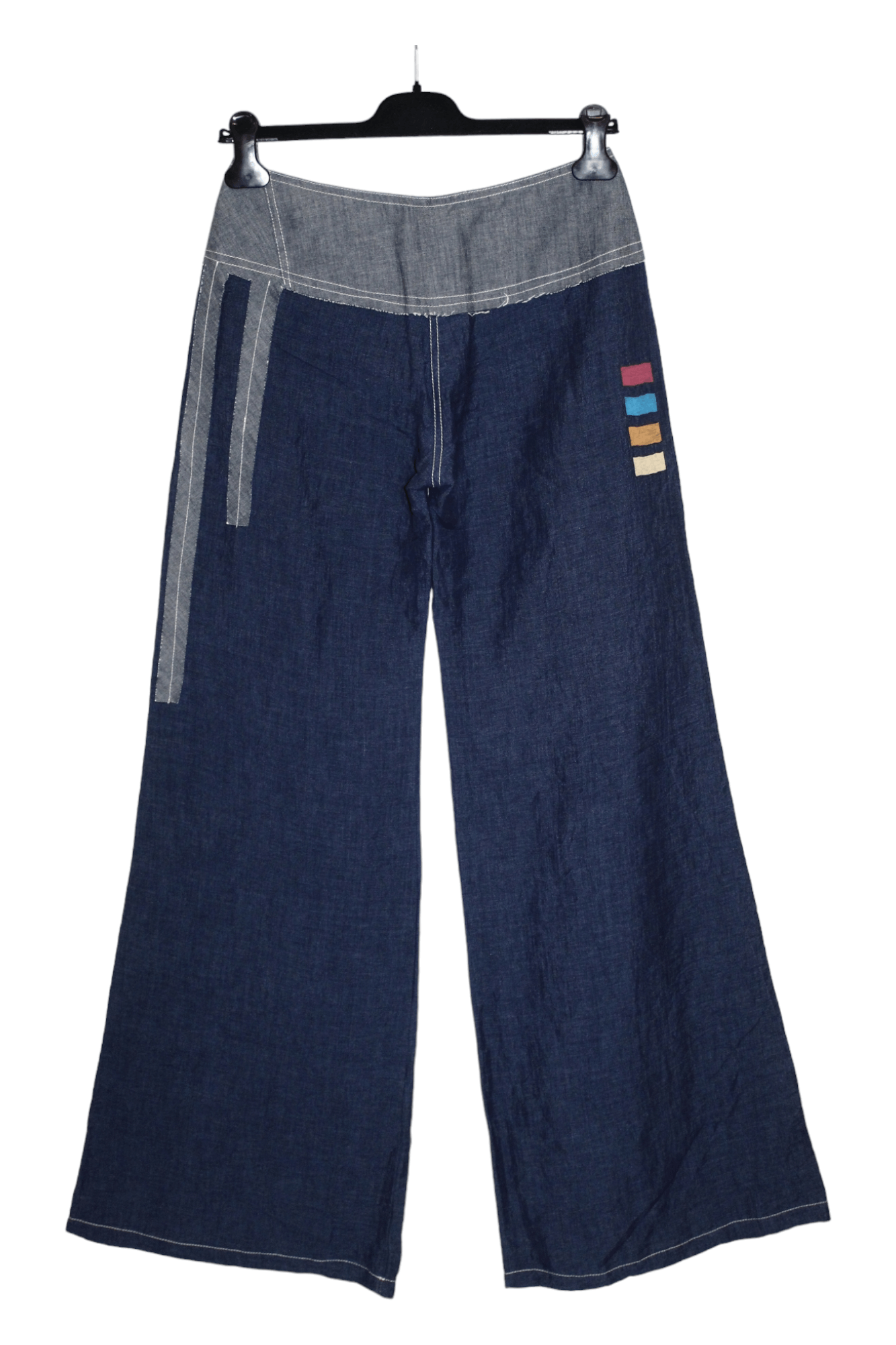 Beauty Beast OHDD Marco Fantini Wide-Leg Flared Linen-Viscose Pants Size 28" / US 6 / IT 42 - 2 Thumbnail