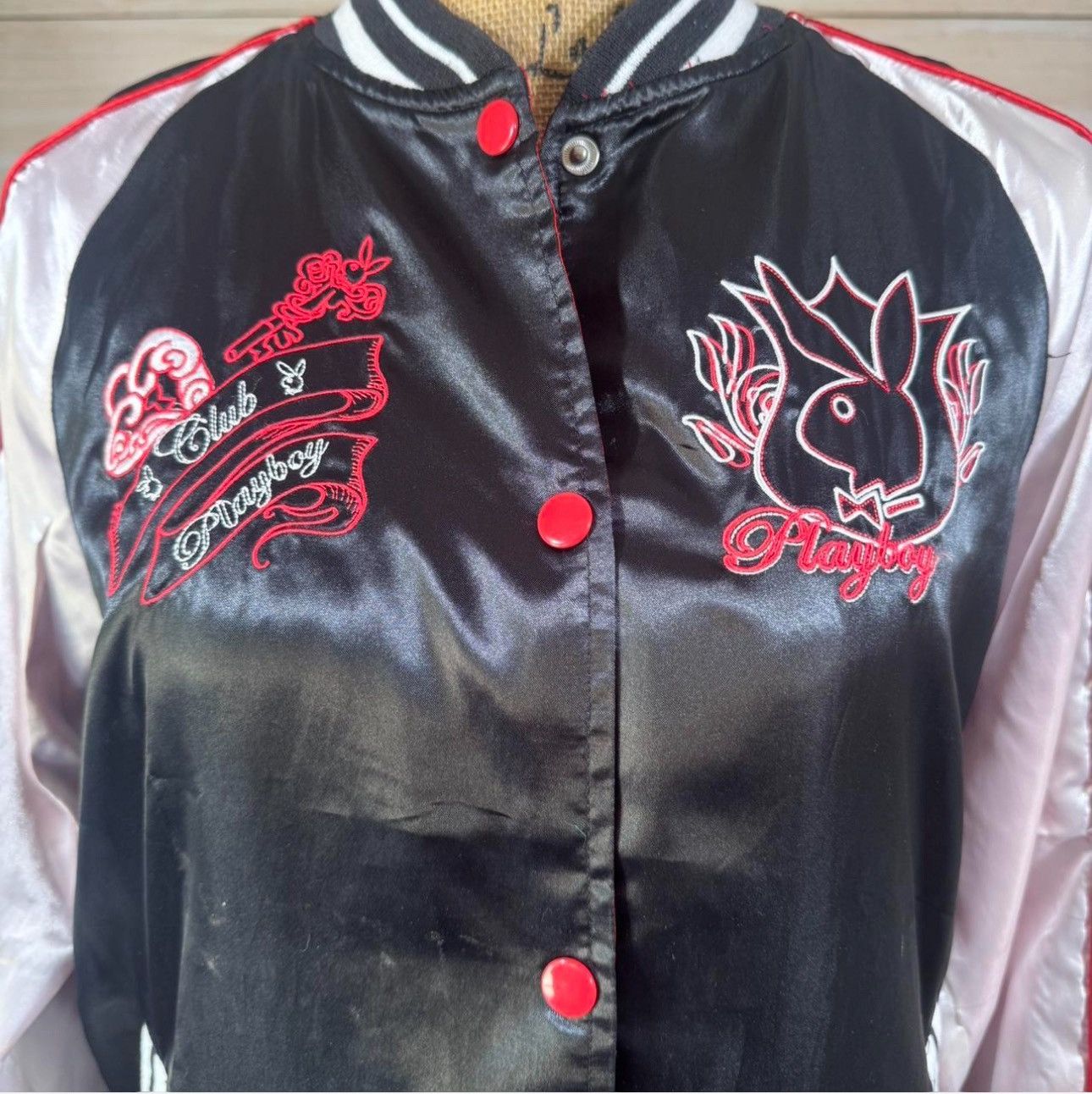 Playboy Vintage Playboy Y2K Club Playboy Reversible bomber jacket Size US S / EU 44-46 / 1 - 3 Thumbnail