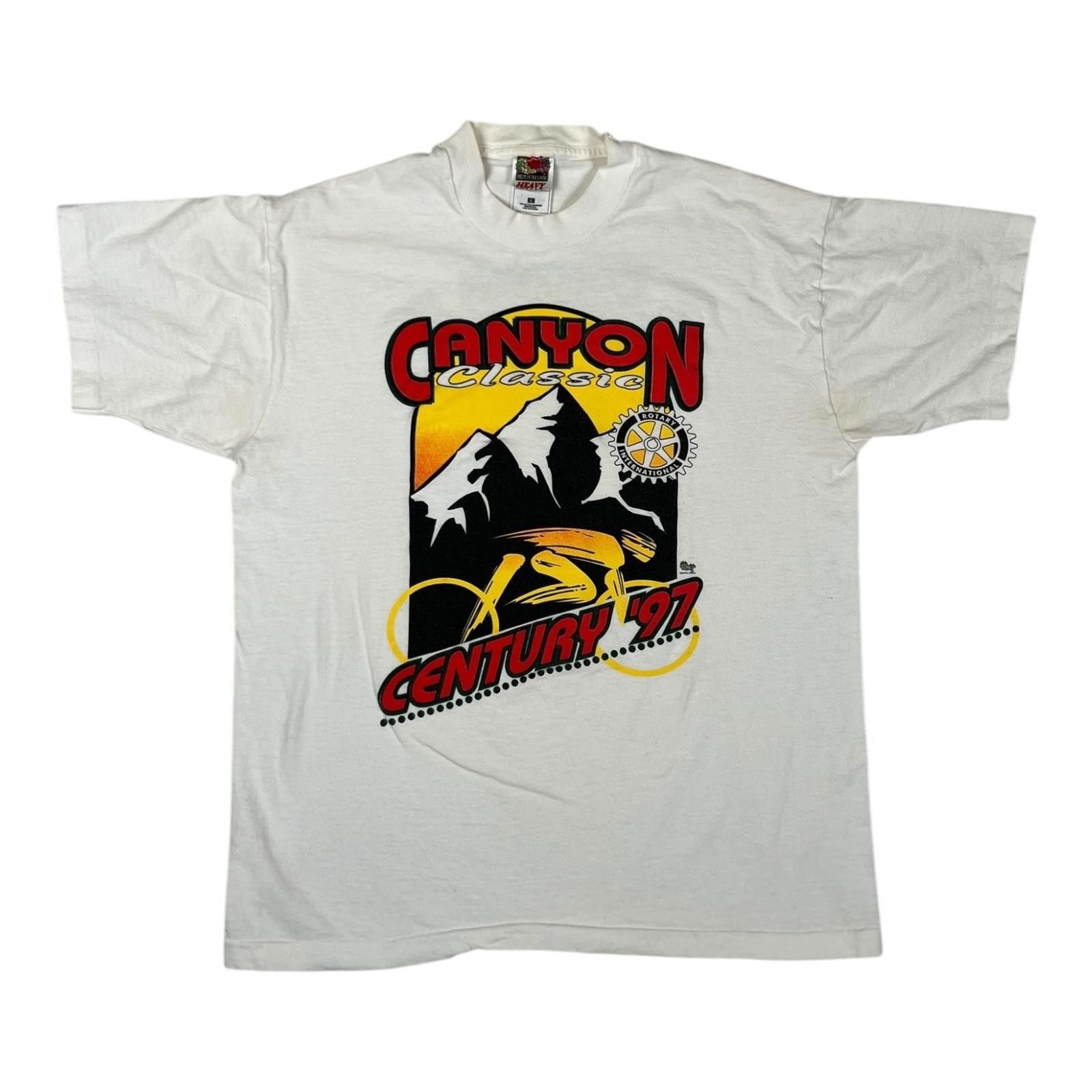 Fruit Of The Loom Vintage Canyon Classic Century 97 T-Shirt Mens Large White B Size US L / EU 52-54 / 3 - 1 Thumbnail