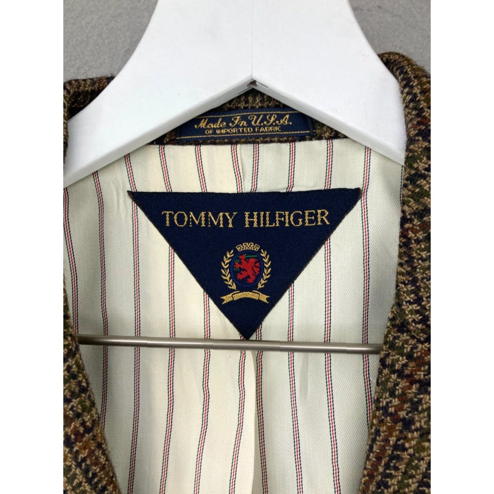 Tommy Hilfiger VINTAGE Tommy Hilfiger Sport Coat Jacket Mens 42 Wool Blend Plaid Single-Breasted Fall Winter Size US XS / EU 42 / 0 - 7 Thumbnail
