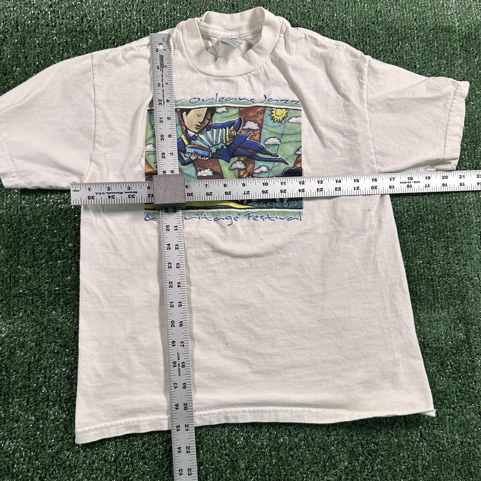 Jerzees Boys Vintage New Orleans White Graphic T-Shirt Size US L / EU 52-54 / 3 - 2 Thumbnail