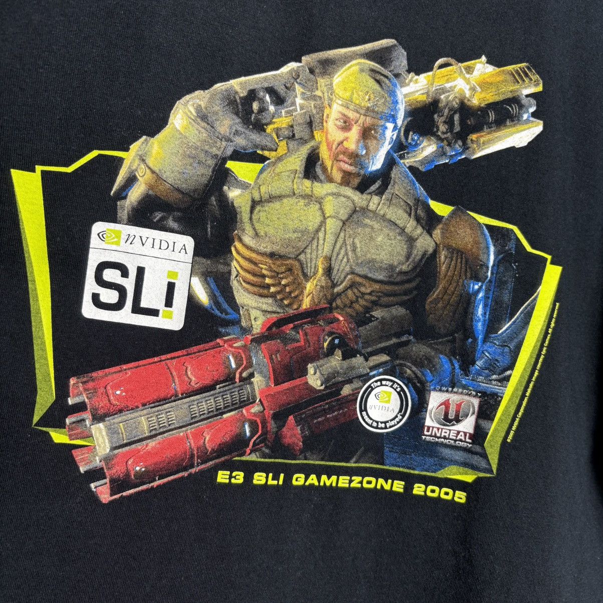 Microsoft Vintage 00s Nvidia Sci-Fi Shooting Game Graphic T-Shirt Size US XL / EU 56 / 4 - 3 Thumbnail