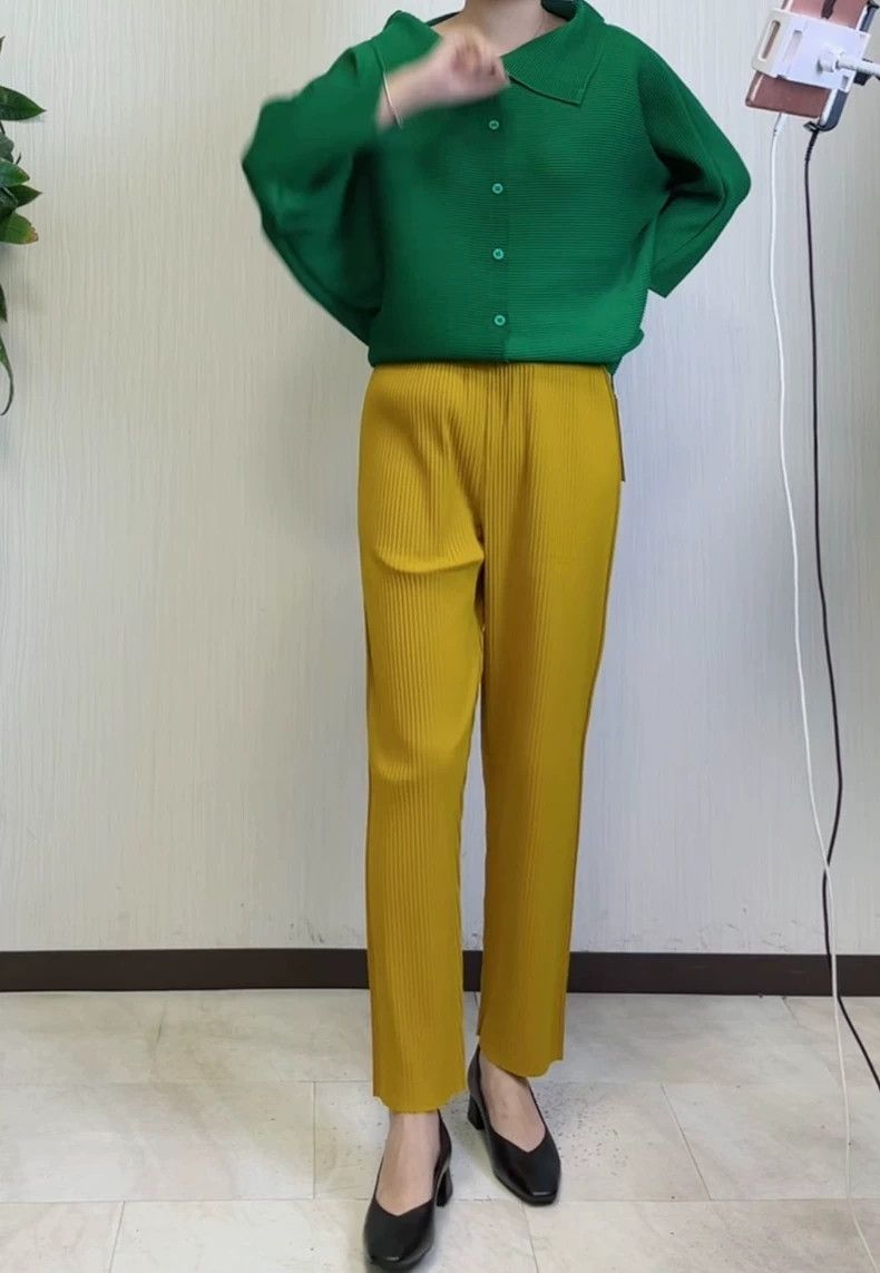 Issey Miyake issey miyake size:one size yellow pants 2505-Nextarrow Size US 26 / EU 42 - 2 Thumbnail