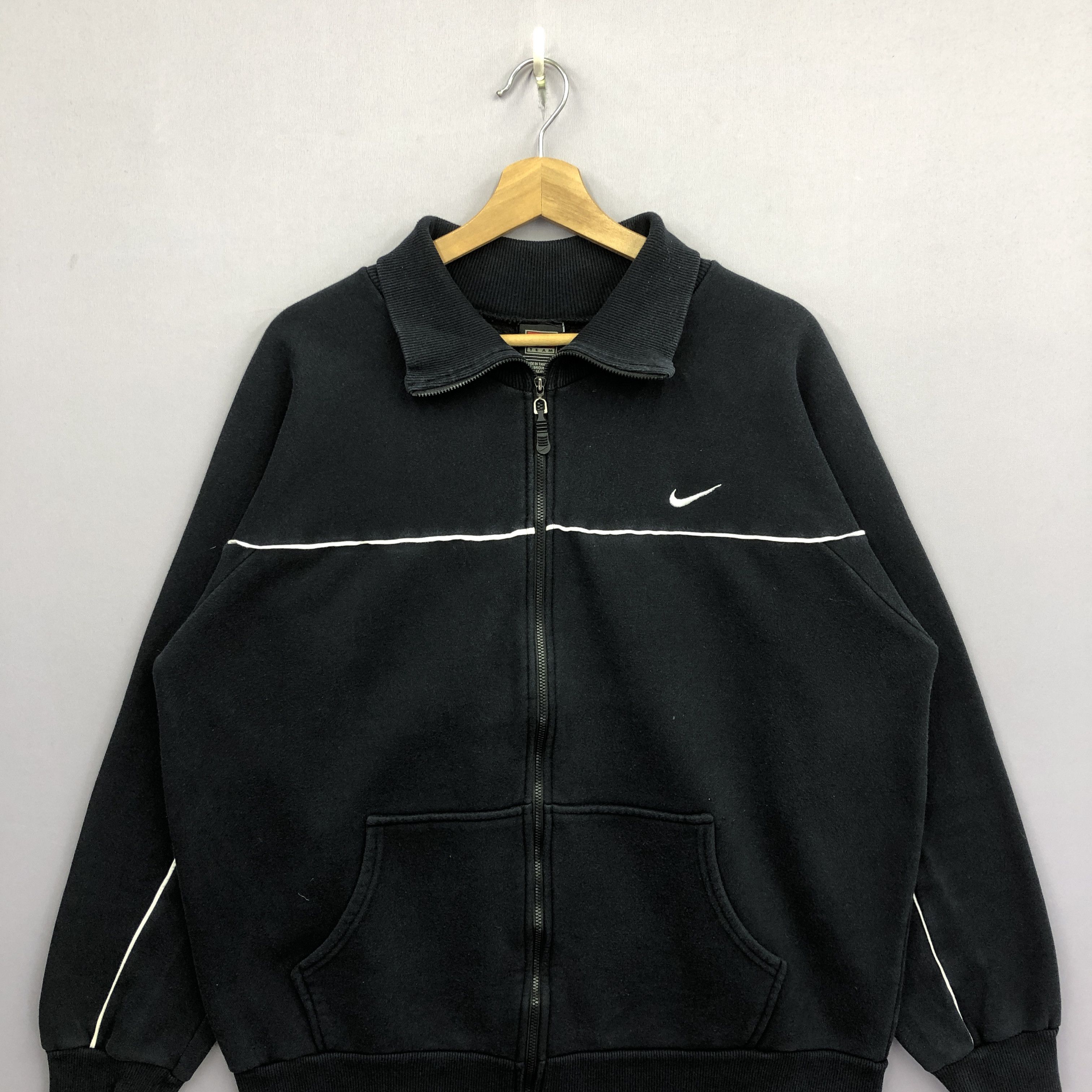 Nike × Vintage Vintage Nike Zipper Sweatshirt Nike Swoosh Sweater Jumper Size US XL / EU 56 / 4 - 3 Thumbnail