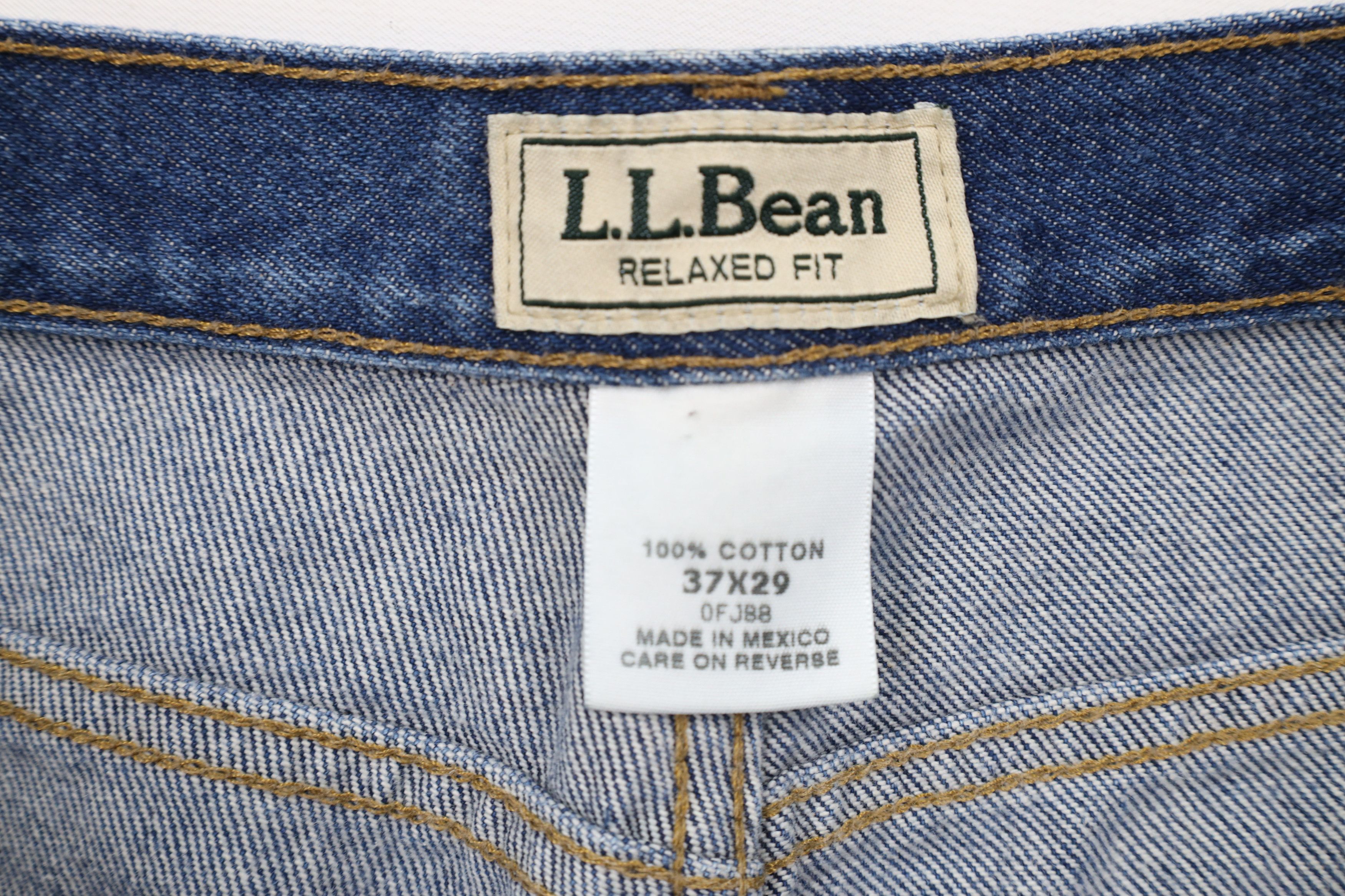 L.L. Bean × Vintage Vintage 90s LL Bean Wide Leg Relaxed Fit Denim Jeans Blue Size US 37 - 7 Thumbnail
