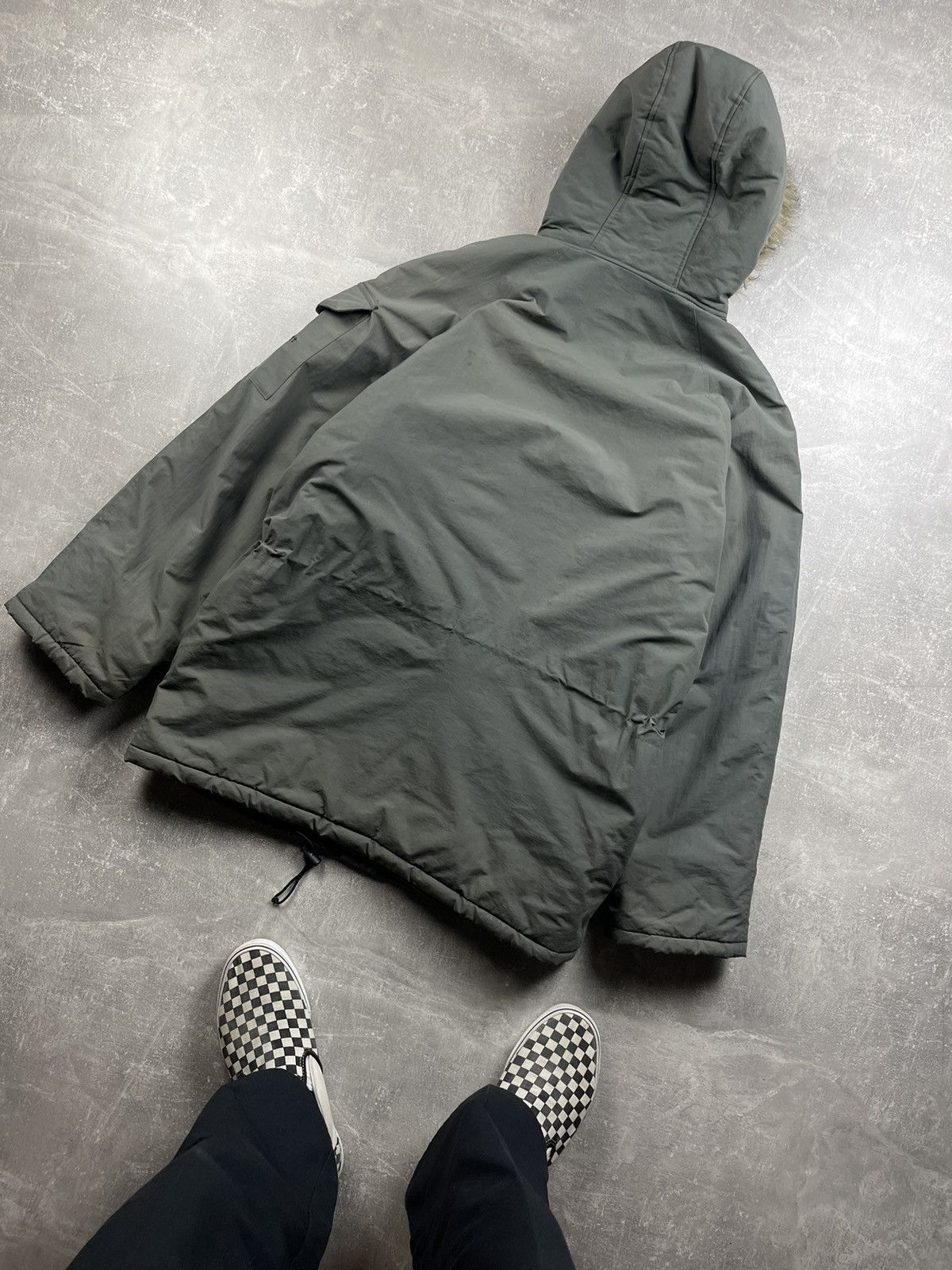 Carhartt × Carhartt Wip Carhartt Nylon Gray Long Fur Synthetic Hooded Parka Jacket Size US M / EU 48-50 / 2 - 10 Thumbnail