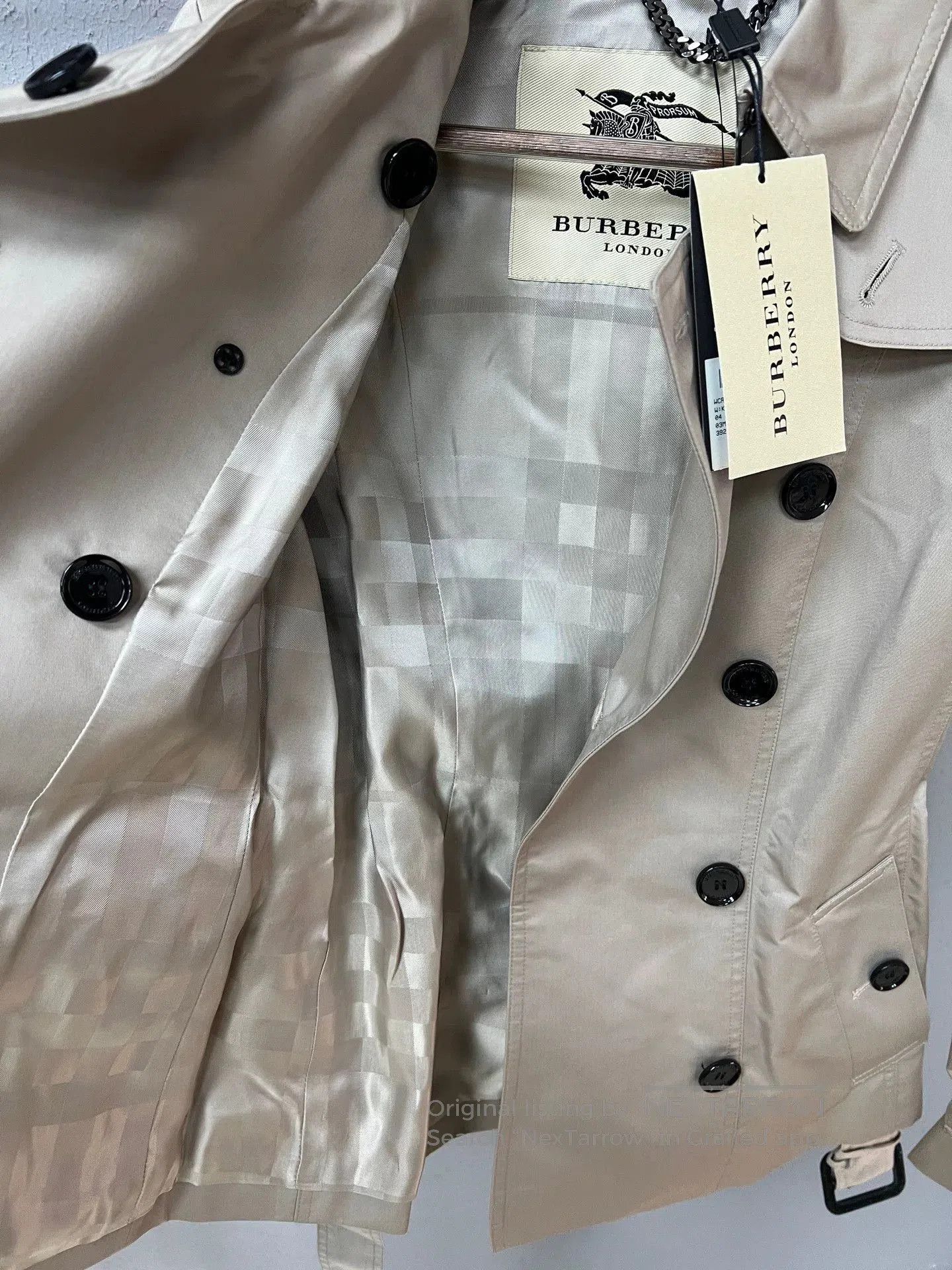 Burberry Burberry Check Pattern Trench Coat Size UK6. Size XS / US 0-2 / IT 36-38 - 5 Thumbnail