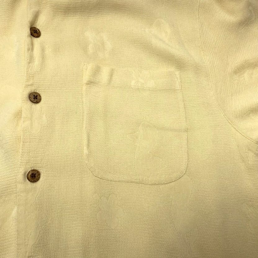 Tommy Bahama Tommy Bahama Silk Shirt Men's Medium Relaxed Fit Yellow Embossed Hawaiian Girl Size US M / EU 48-50 / 2 - 3 Thumbnail