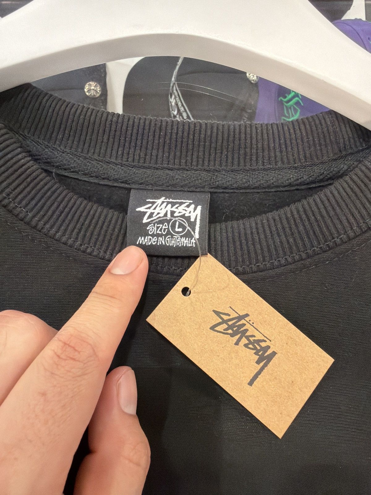 Dover Street Market × Stussy Stussy DSM Ginza Exclusive Black Crewneck Size US L / EU 52-54 / 3 - 3 Thumbnail