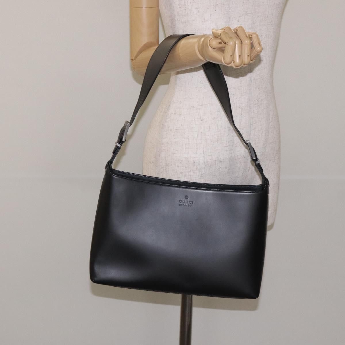 Gucci GUCCI Shoulder Bag Leather Black Silver Size ONE SIZE - 23 Thumbnail