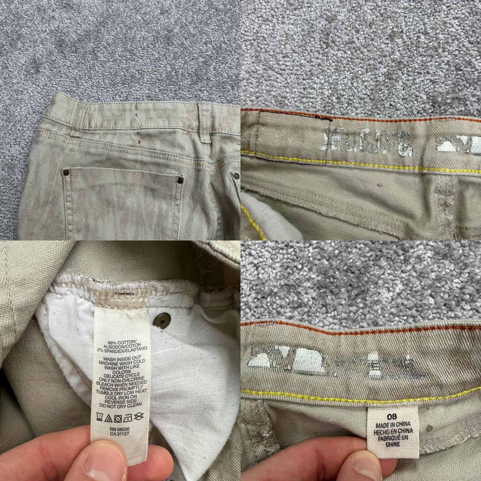 DKNY DKNY Jeans Women 30x28 Denim Straight 8 Brown Patterned Cotton Blend Size 8 Womens Classic 30x28 Brown 90s? (Oops) Size 30" / US 8 / IT 44 - 8 Thumbnail