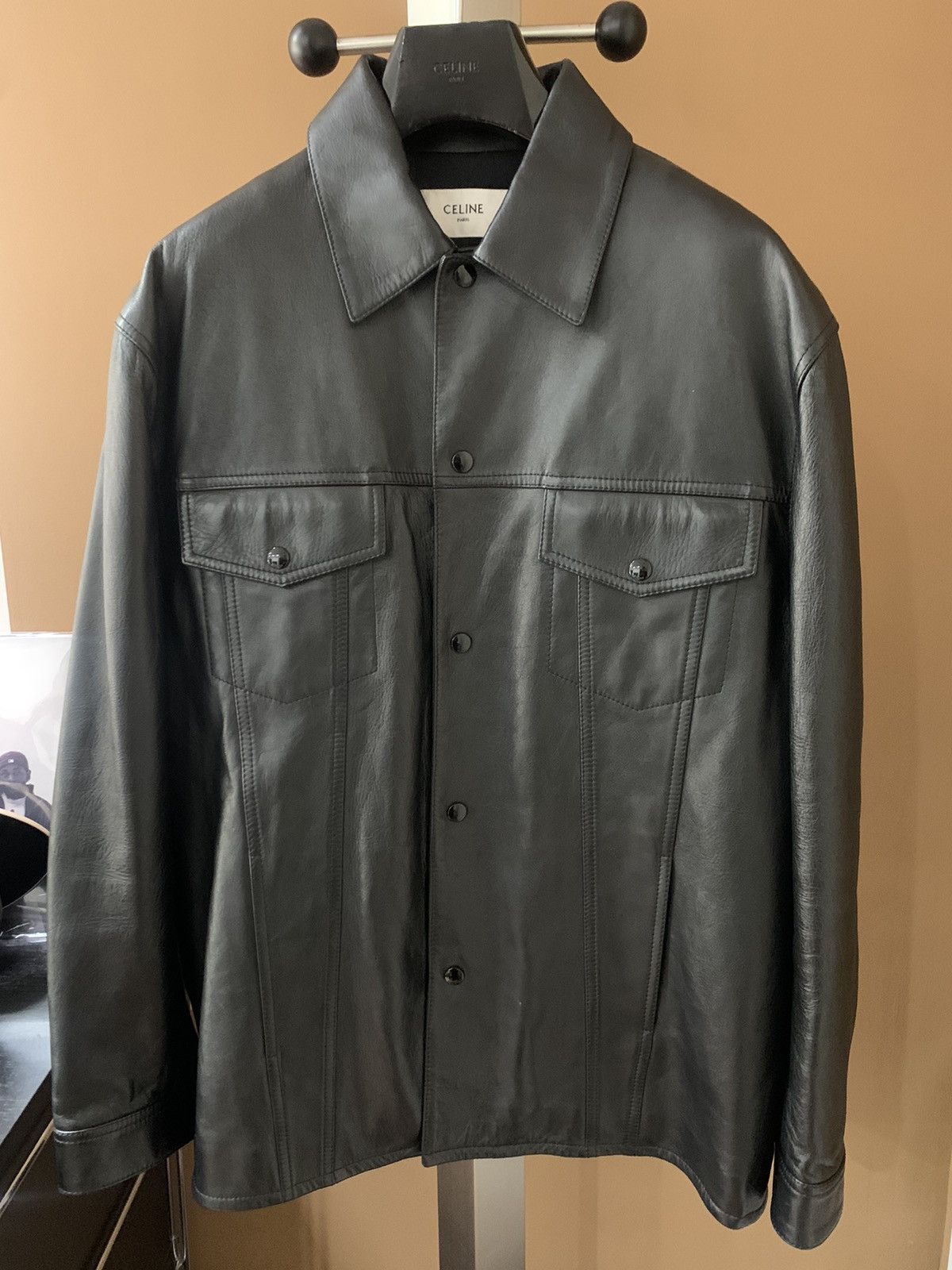 Celine Celine 2022SS Embroidered Lambskin trucker jacket Size US M / EU 48-50 / 2 - 1 Thumbnail