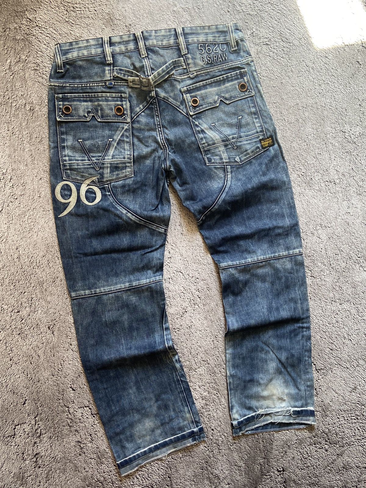 Japanese Brand × Vintage Crazy Vintage Washed Distressed Faded Denim Pants Size US 33 - 4 Thumbnail