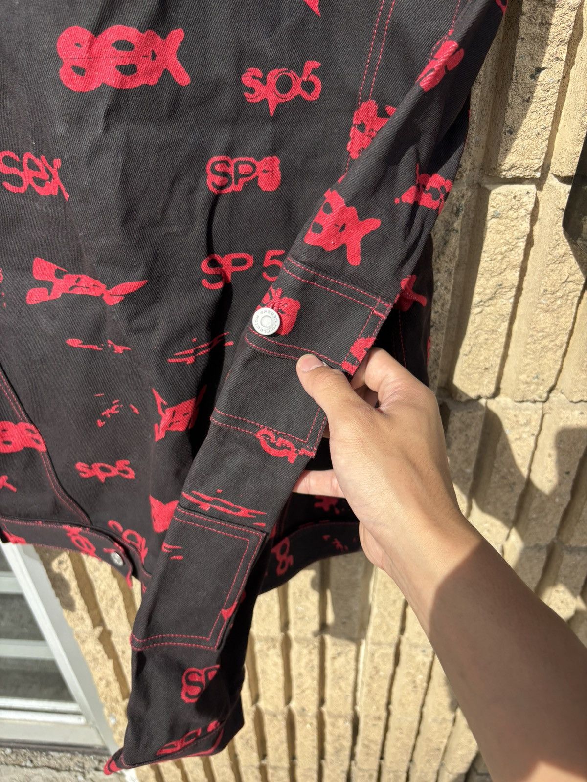 Sp5der SP5DER 5EX AOP denim jacket Size US M / EU 48-50 / 2 - 5 Thumbnail