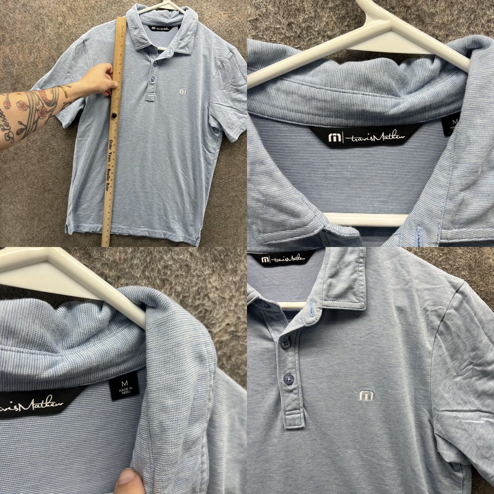 TravisMathew TravisMathew Polo Shirt Mens M Blue Stripe Pima Cotton Golf Casual Shirt Polo Mens M Blue Stripe Size US M / EU 48-50 / 2 - 8 Thumbnail