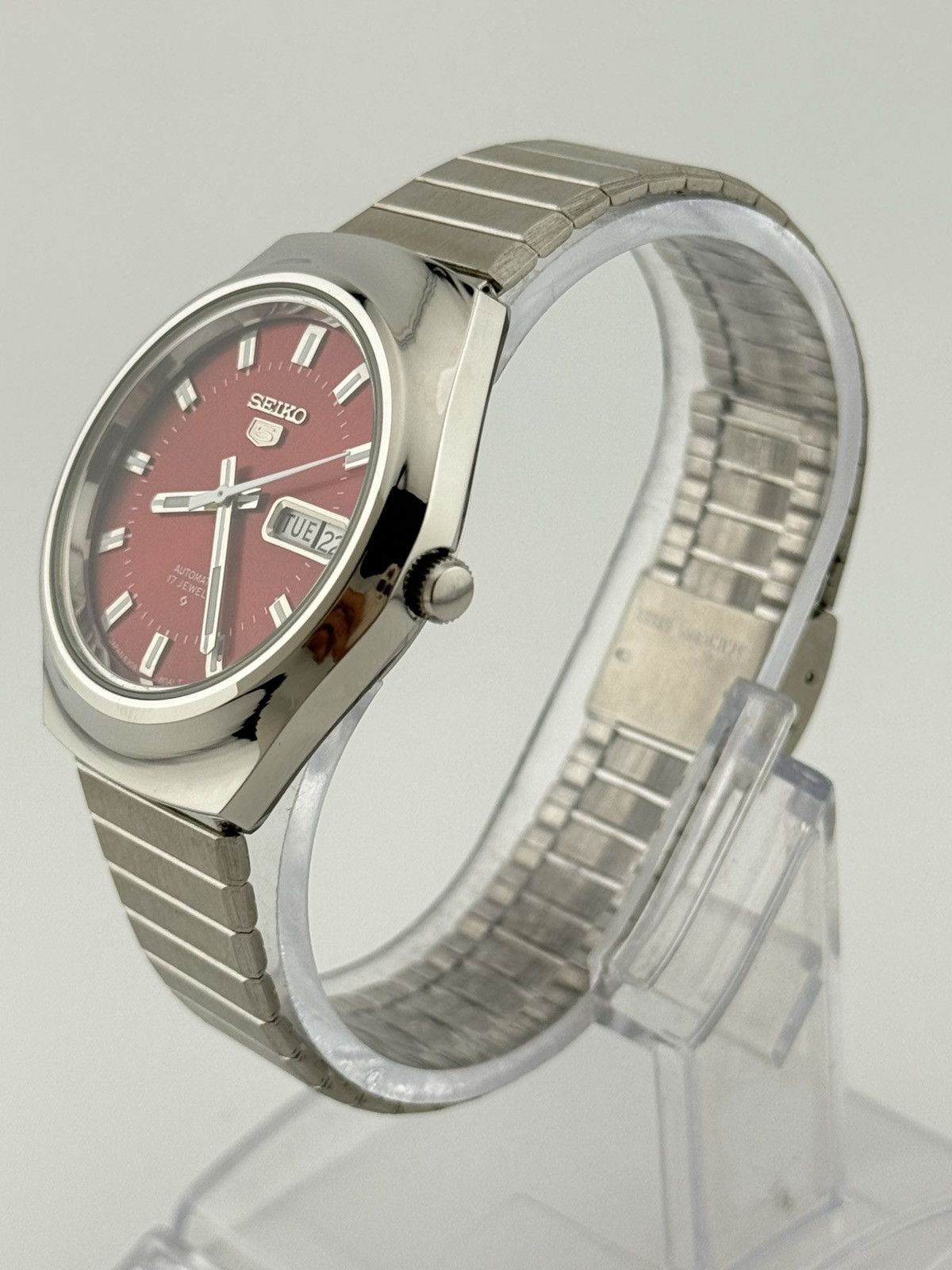 Seiko Seiko 5 Automatic Men’s Watch 36mm Red Dial 6309 Japan Size 36 - 3 Thumbnail