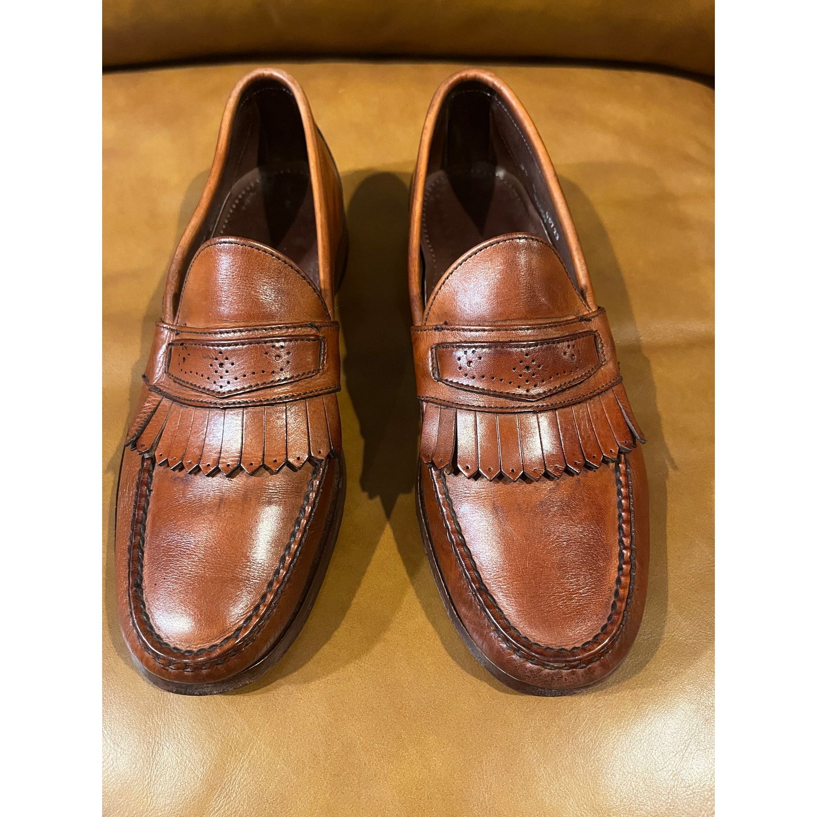 Allen Edmonds Allen Edmonds Huntington Brown Leather Kiltie Loafers 9.5 Size US 9.5 / EU 42-43 - 1 Thumbnail