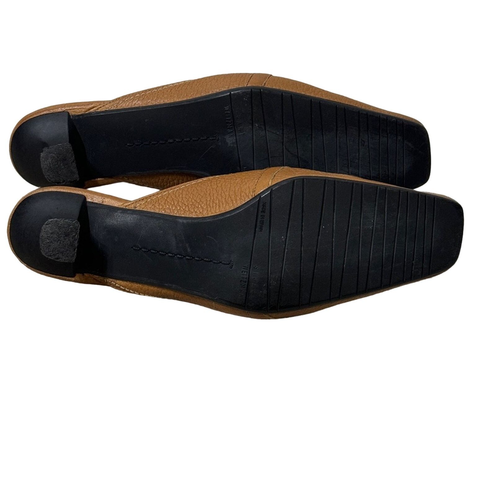 Stuart Weitzman STUART WEITZMAN Square Toe Tan Leather Loafer MULES Size US 7 / IT 37 - 5 Thumbnail