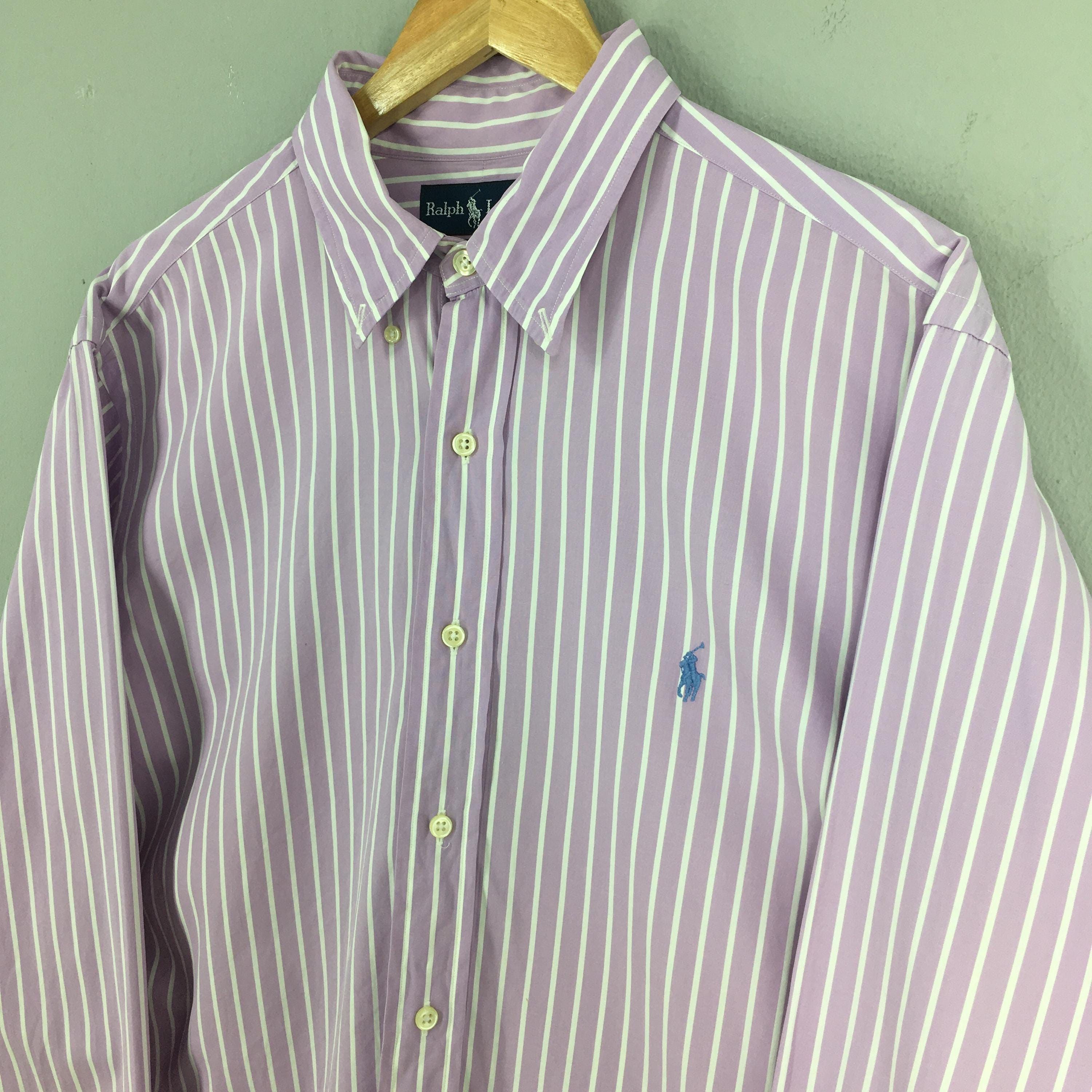 Polo Ralph Lauren × RRL Ralph Lauren × Ralph Lauren Vintage Polo Ralph Lauren Pink Striped Shirt 2XLarge Size US XXL / EU 58 / 5 - 3 Thumbnail