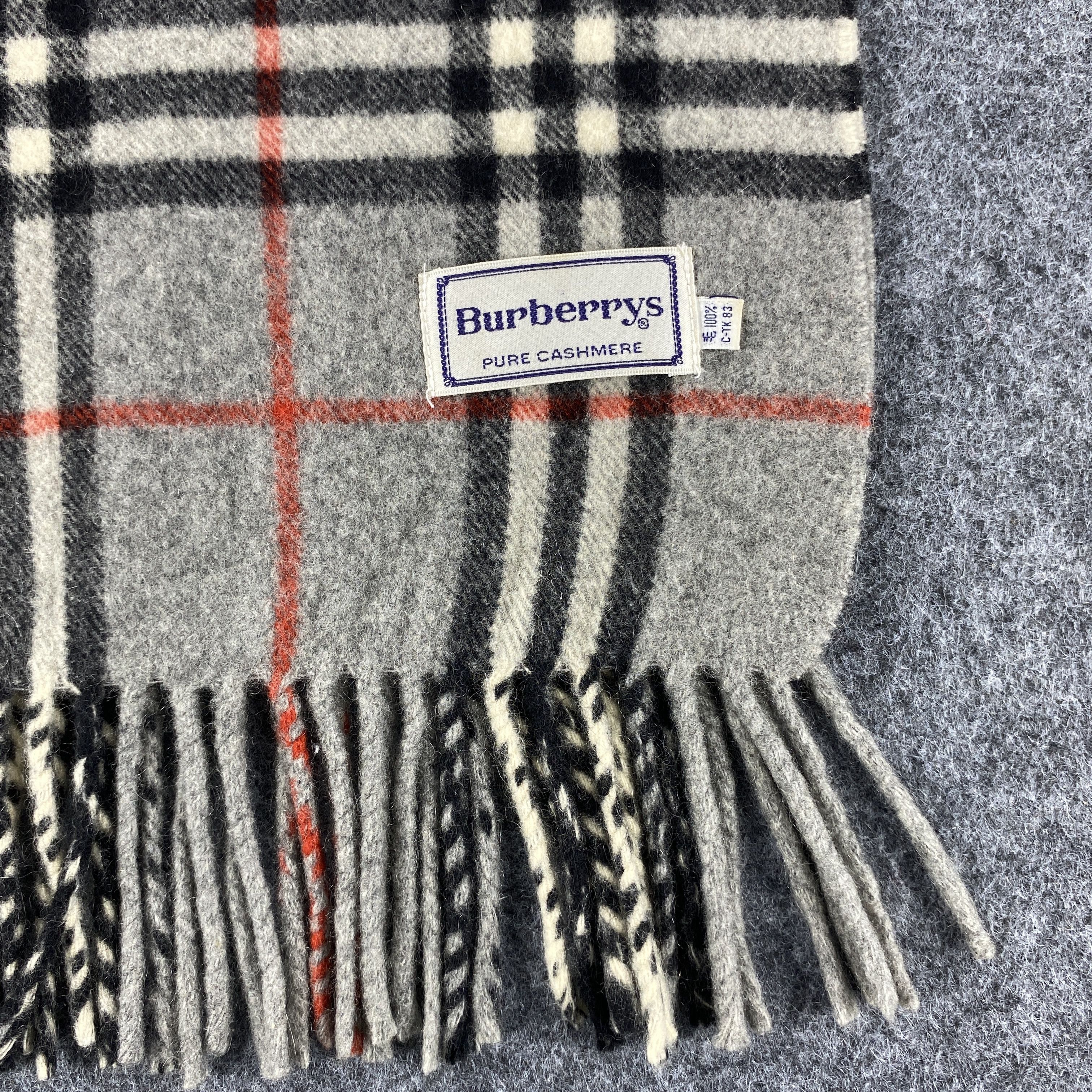 Burberry × Vintage Burberrys Scarf # D602 # Muffler # Neckwear Size ONE SIZE - 2 Thumbnail