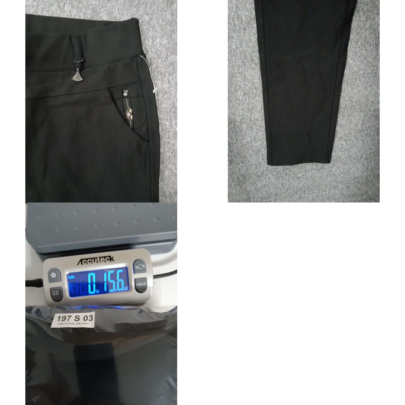 Vintage W&J Fashion Women's L Charcoal Stretch High Rise Pull On Pants Tapered Chino Slim Size 36" / US 14 / IT 50 - 8 Thumbnail