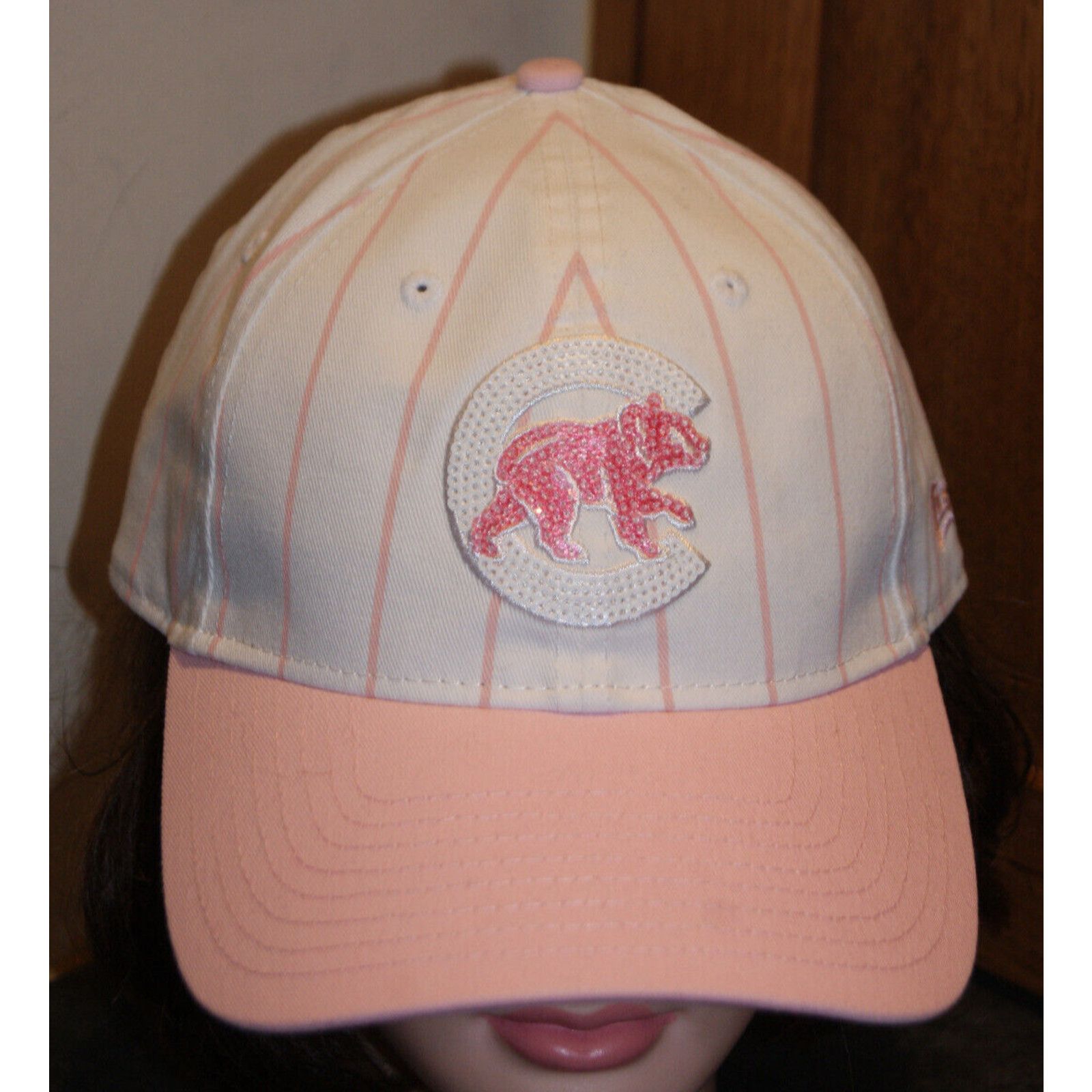 New Era Chicago Cubs Womens White Pink Logo Snapback Hat Cap New Era Size ONE SIZE - 3 Thumbnail