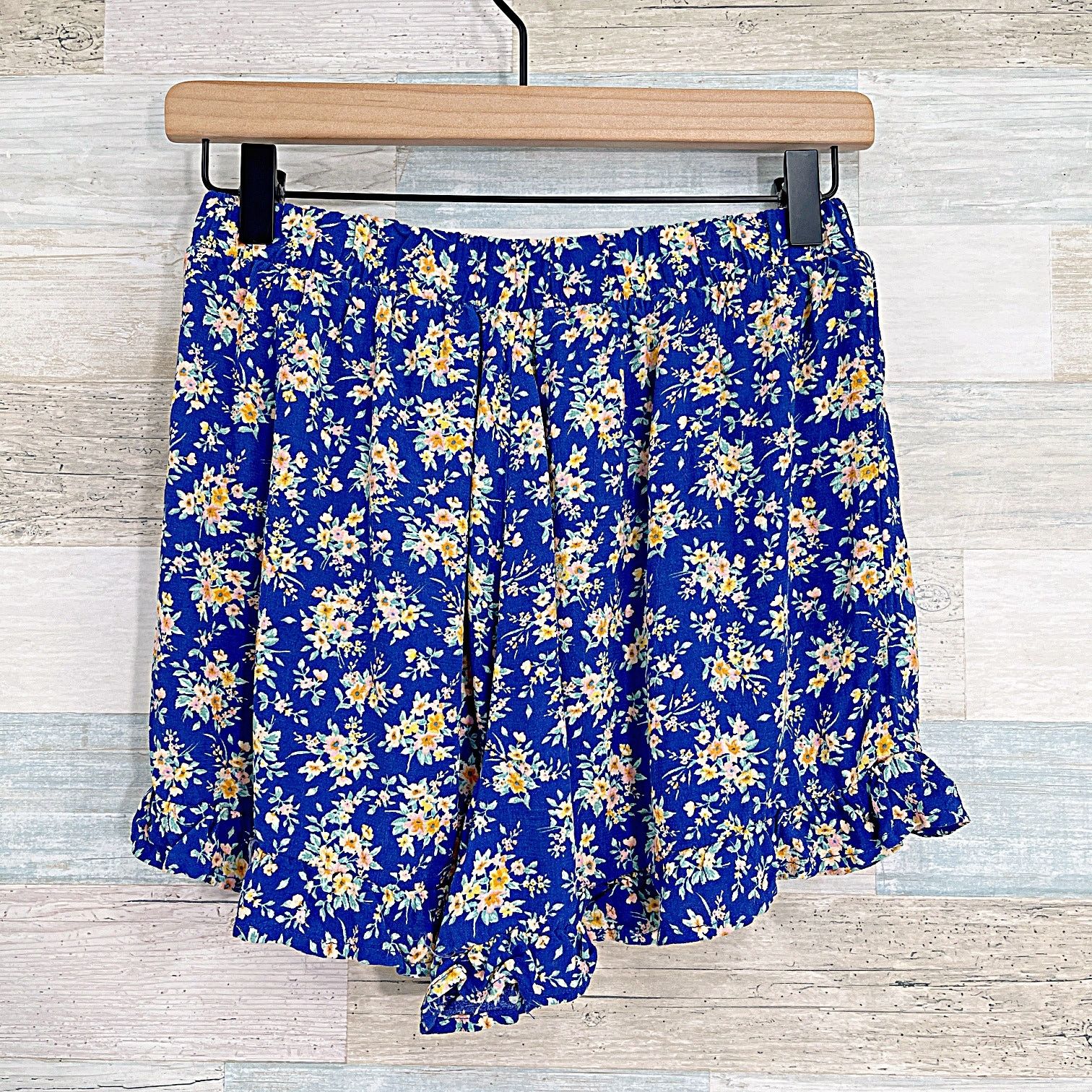 American Eagle Outfitters American Eagle Floral Pull On Shorts Blue Womens Small Size 27" / US 4 / IT 40 - 2 Thumbnail