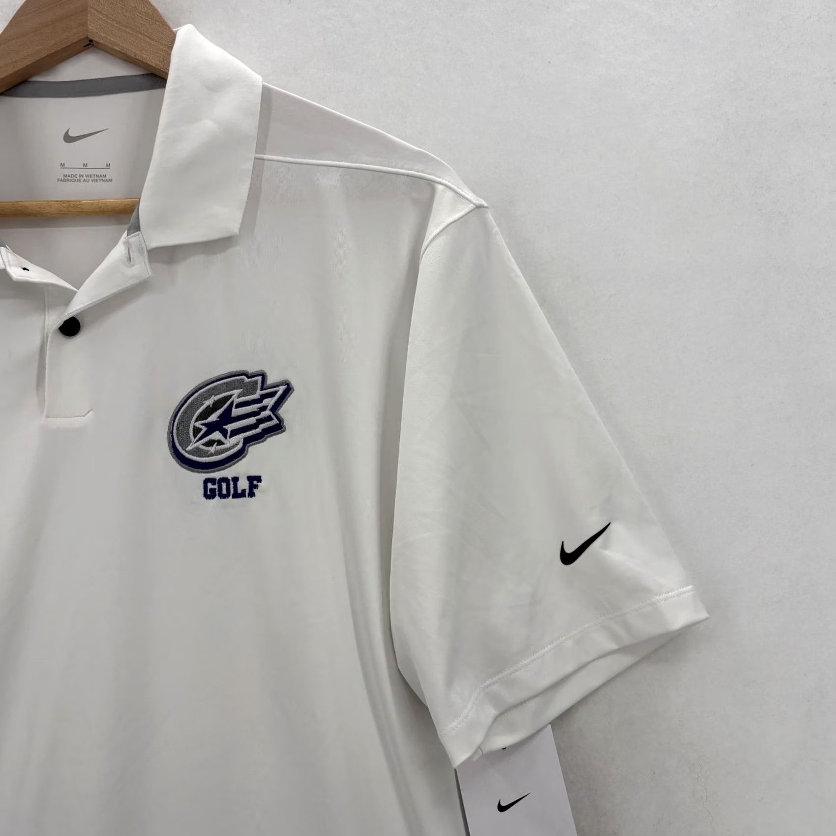 Nike Nike Golf Polo Shirt Mens Medium White Stretch Performance Logo Short Sleeve Polo Size US M / EU 48-50 / 2 - 2 Thumbnail
