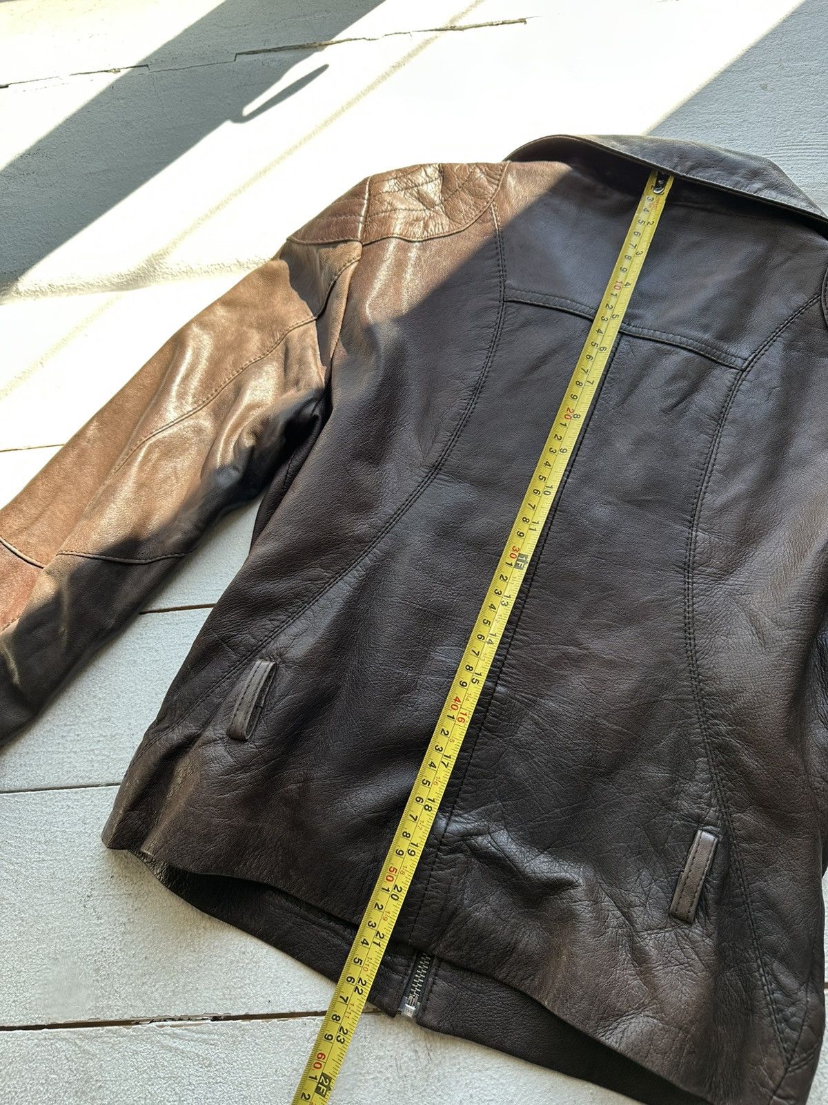 Other 🚨Y2K RICK OWENS TYPE DIRTY SLIM FIT ZIP LEATHER JACKET Size XS / US 0-2 / IT 36-38 - 13 Thumbnail