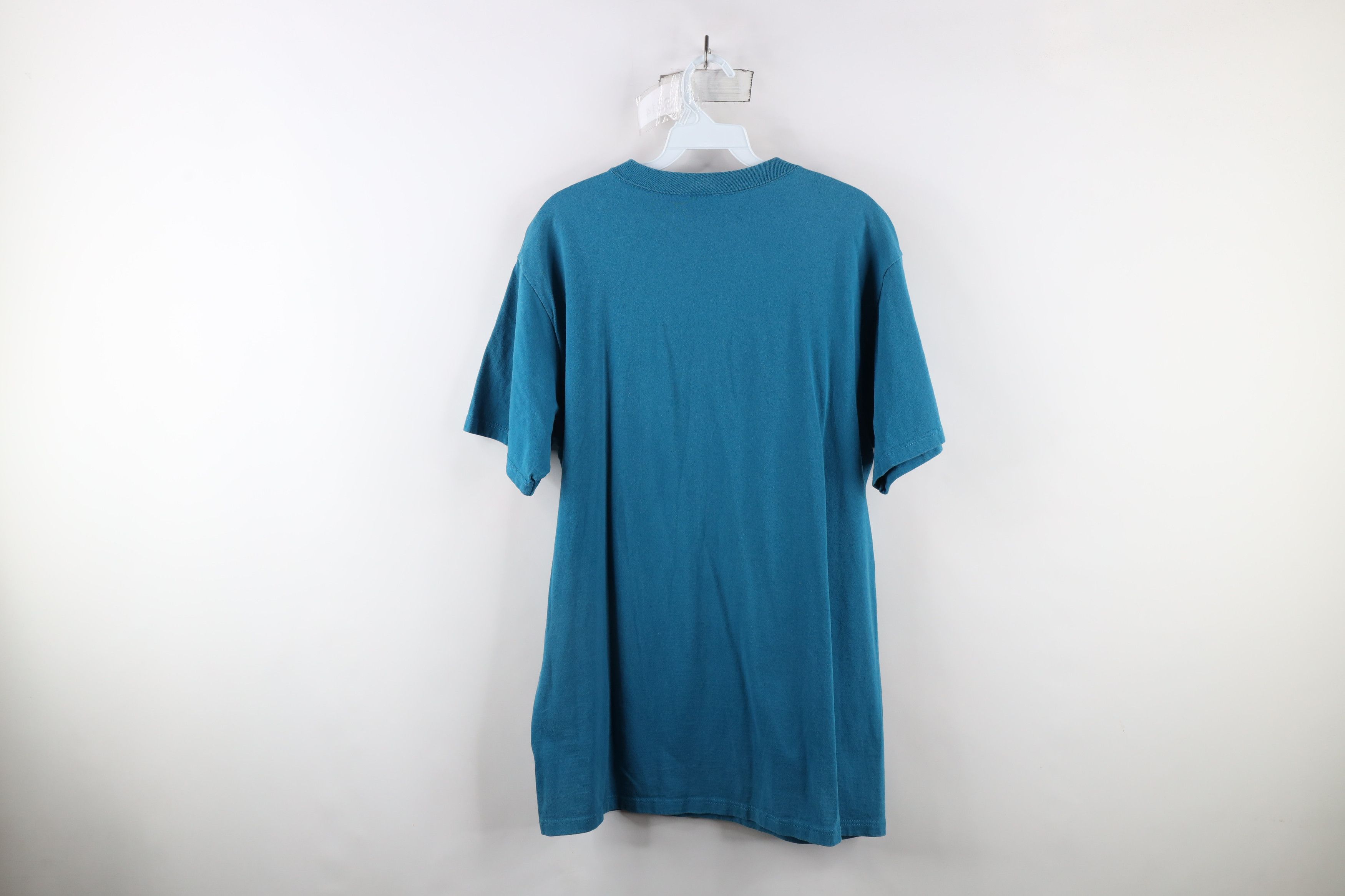 Russell Athletic × Vintage Vintage 90s Russell Athletic Heavyweight T-Shirt Teal USA Size US L / EU 52-54 / 3 - 6 Thumbnail