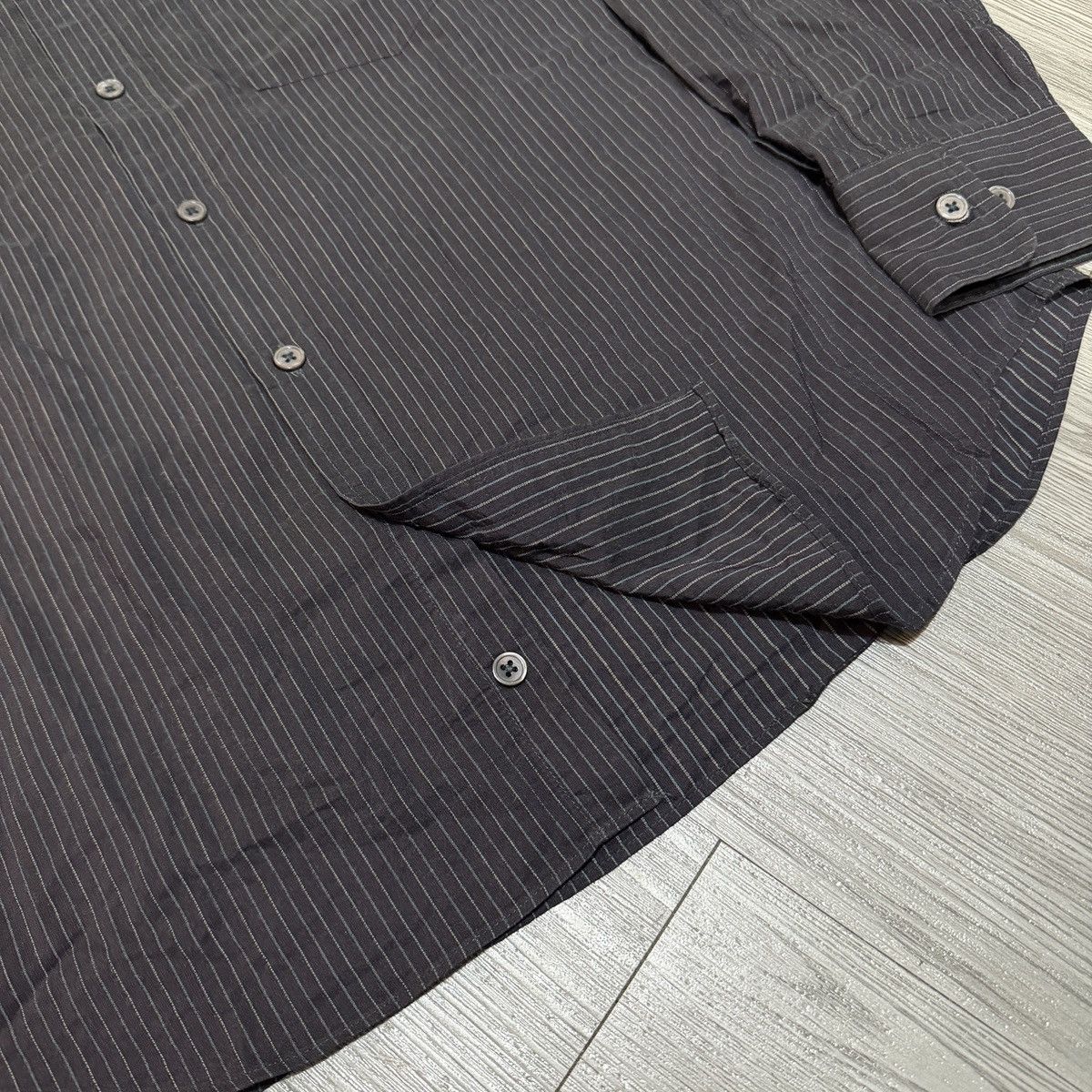 Vintage AAR Yohji Yammamoto Durban Stripes Long Sleeve Shirt Size US M / EU 48-50 / 2 - 9 Thumbnail