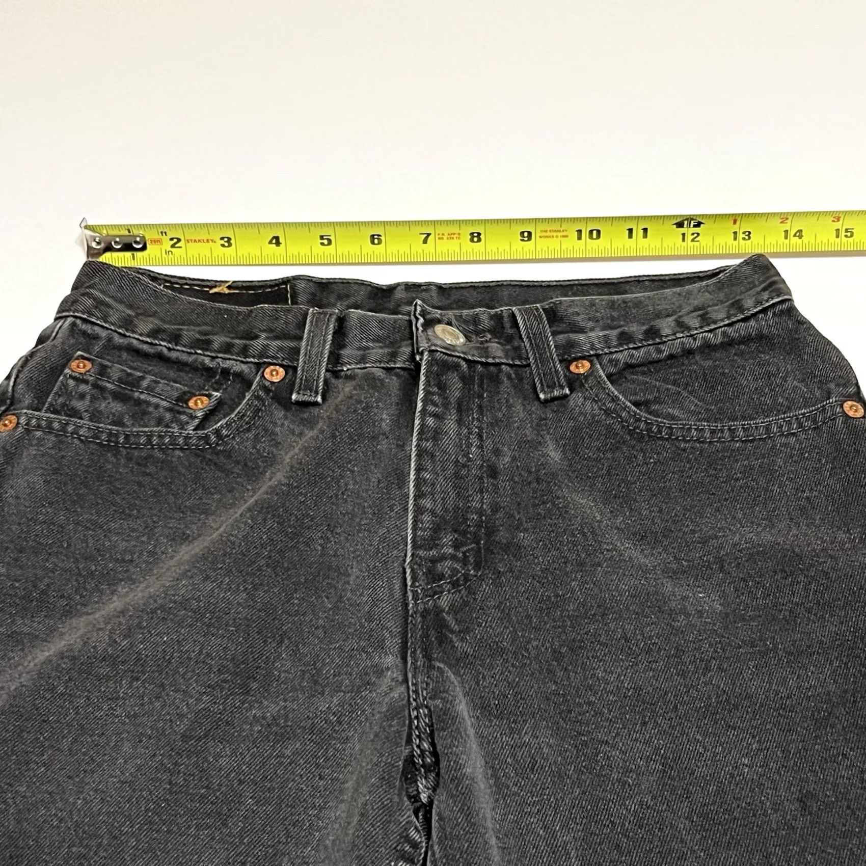 Levi's VINTAGE Levi's 512 Jeans Women 6 Reg Slim Straight Black USA 90s 28in Inseam Denim 100% Cotton Size 28" / US 6 / IT 42 - 3 Thumbnail