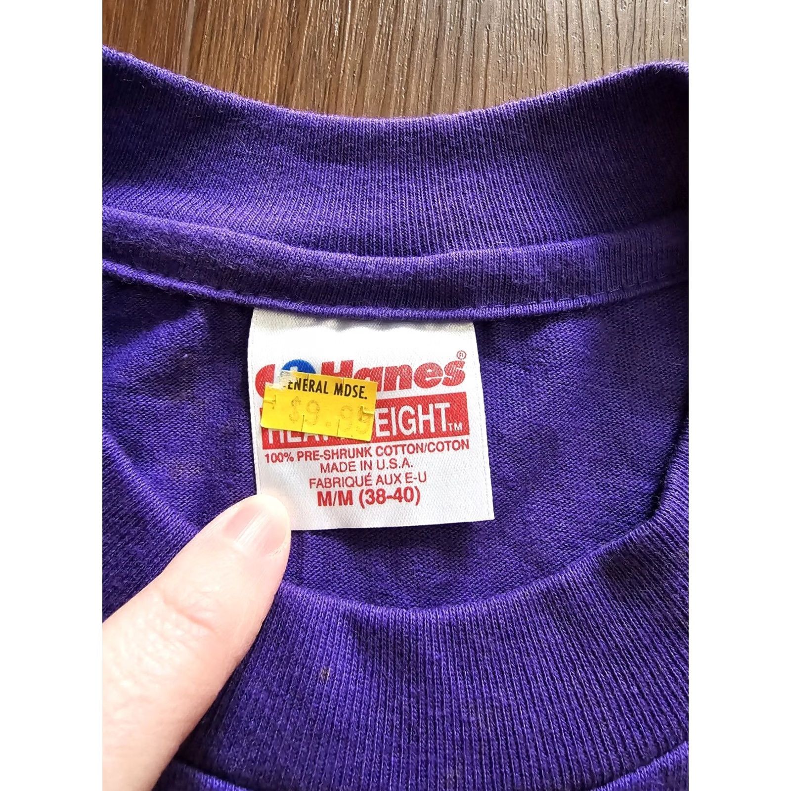 Hanes Vintage 90s Arizona Purple Shirt Adult Medium Hanes Casual Western Southwest Style Size M / US 6-8 / IT 42-44 - 6 Thumbnail