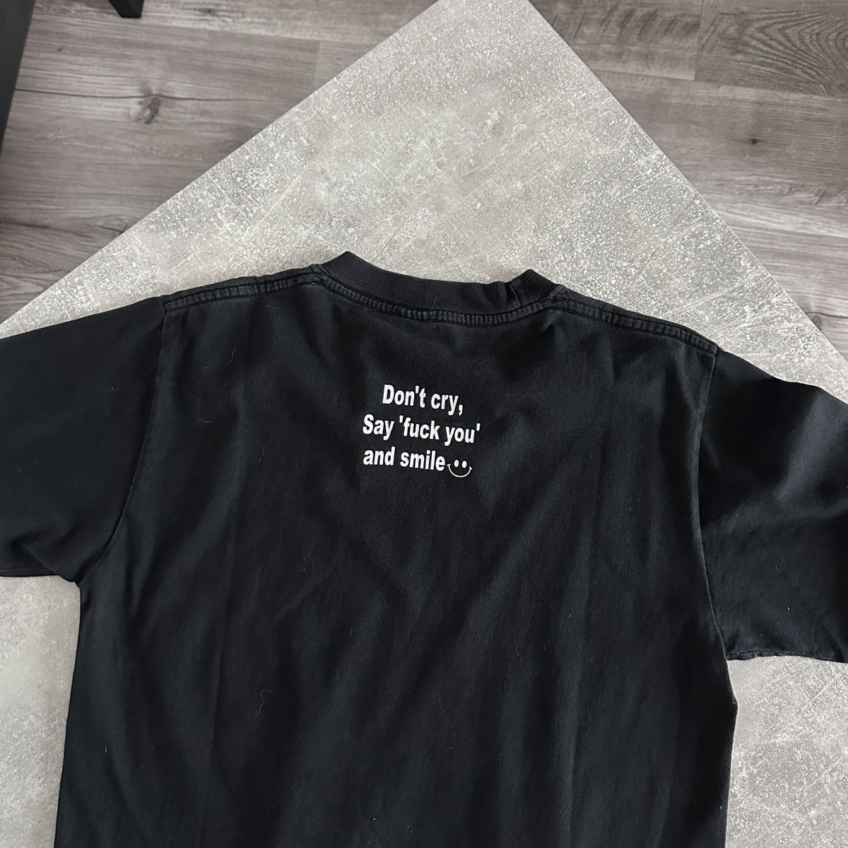 Vintage Vintage 90s Don’t Cry Say Fuck You and Smile tee hype y2k og Size US M / EU 48-50 / 2 - 3 Thumbnail