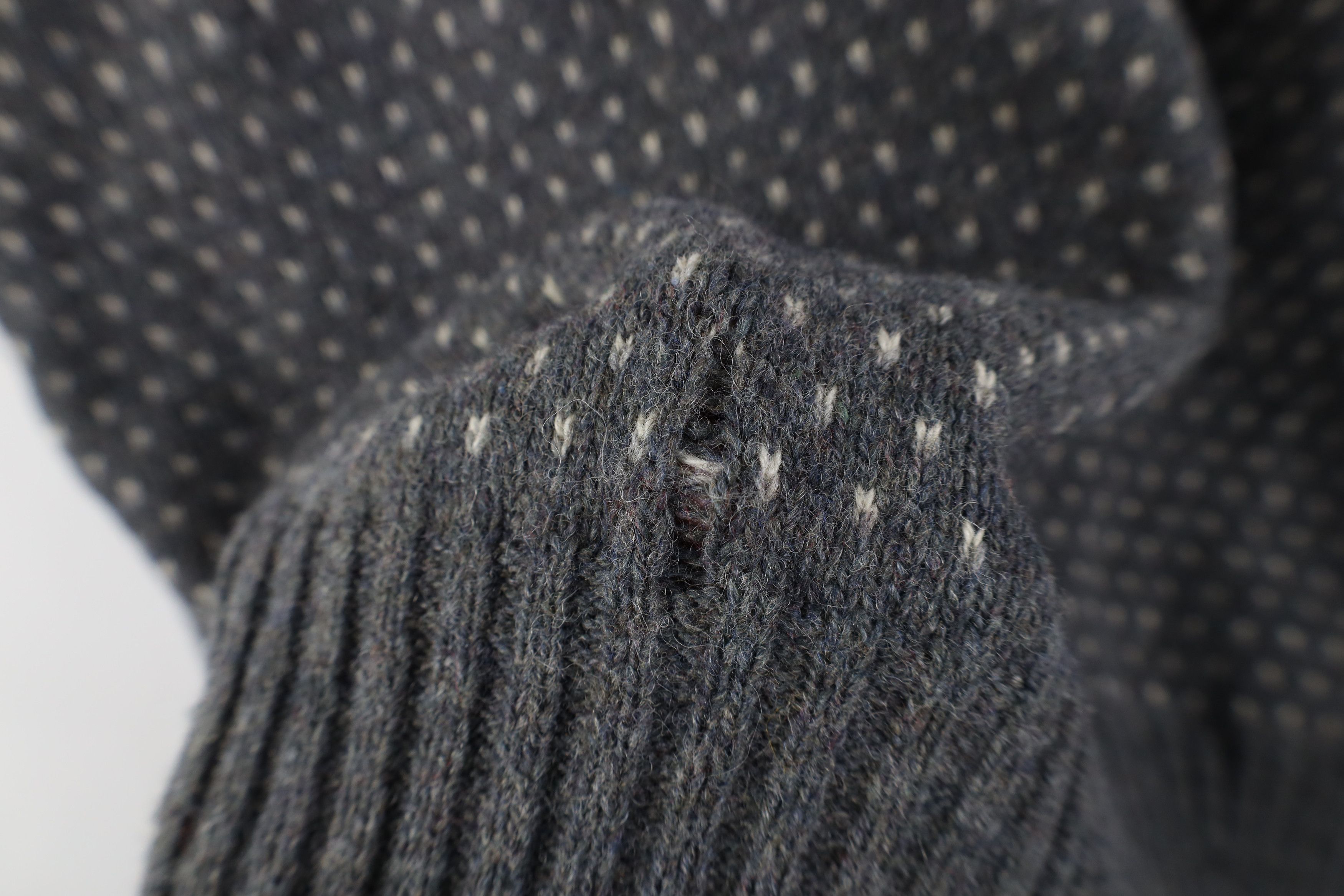 Vintage Vintage 70s Streetwear Wool Blend Knit Polka Dot Sweater Size US M / EU 48-50 / 2 - 10 Thumbnail
