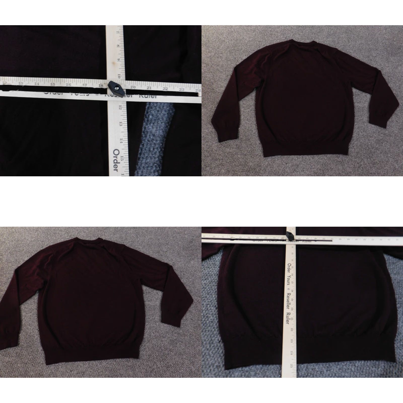 Bonobos Bonobos Sweater Mens Large Purple Wool V-Neck Pullover Knitting Knit Cable Knit Business Office Regular L Zip Size US L / EU 52-54 / 3 - 8 Thumbnail