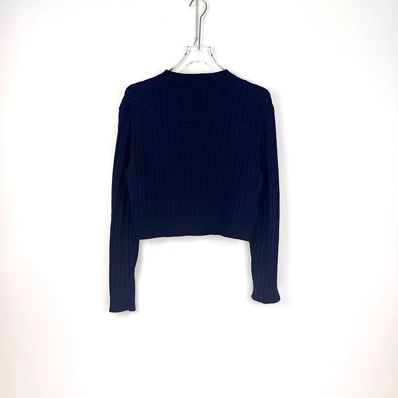 Prada Prada Size 38 Dark blue classic logo hemp pattern sweater Size US XS / EU 42 / 0 - 4 Thumbnail